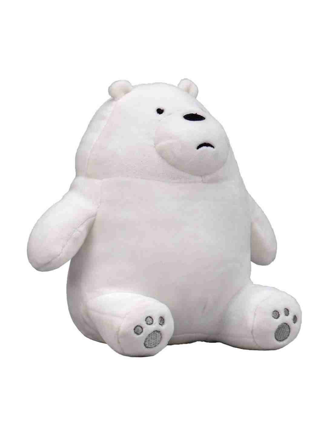 We Bare Bear Sitting Ice Bear Soft Toys for Kids age 1Y+ - 20 Cm (White)