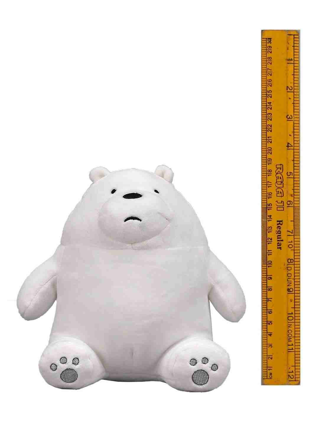 We Bare Bear Sitting Ice Bear Soft Toys for Kids age 1Y+ - 20 Cm (White)