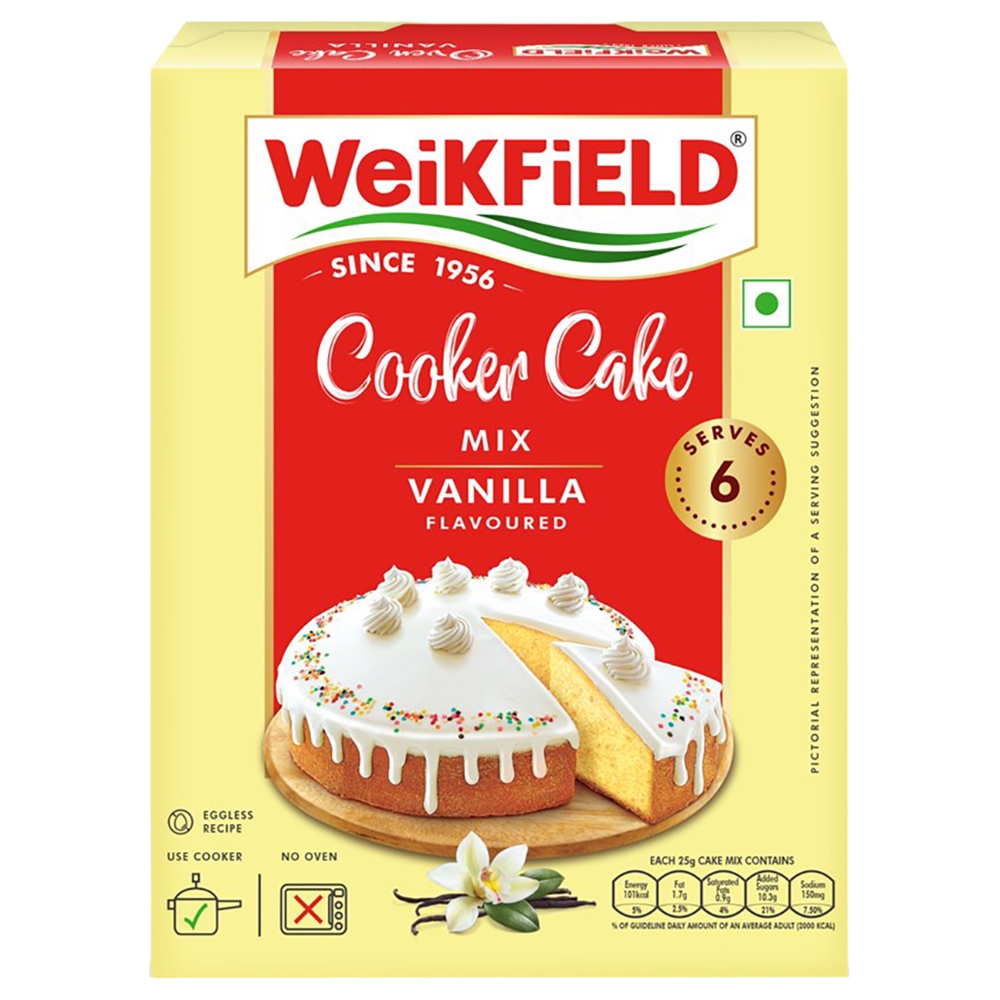 Weikfield Vanilla Flavour Cake Dry Mix 150 G (Carton)