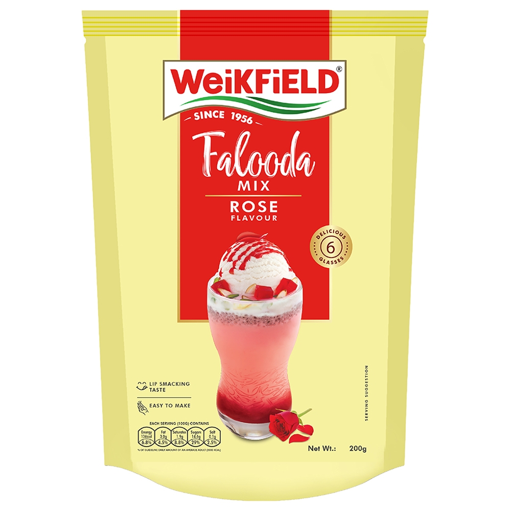 Weikfield Rose Instant Falooda Mix 200 G (Pouch)