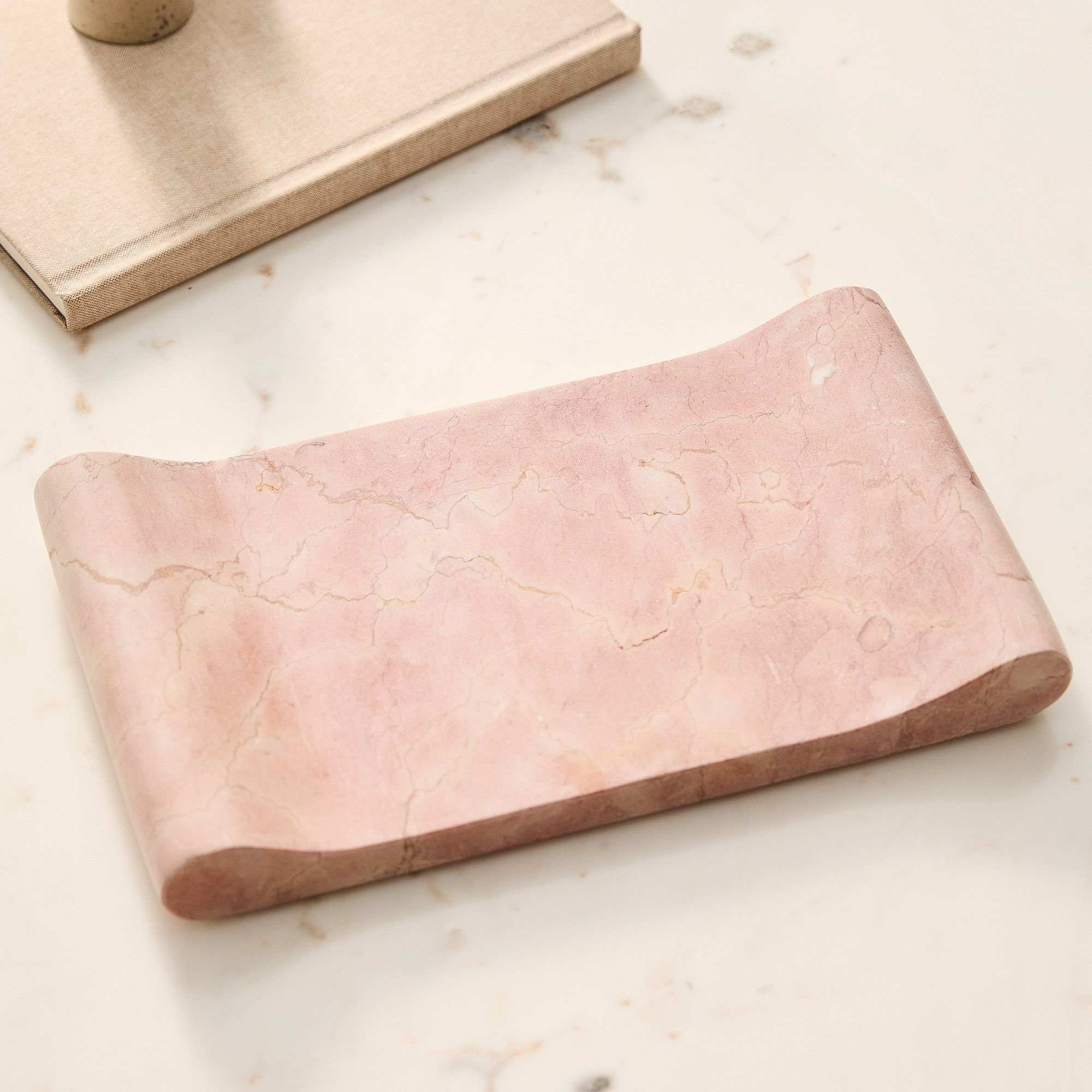 Draped Marble Stone Tray