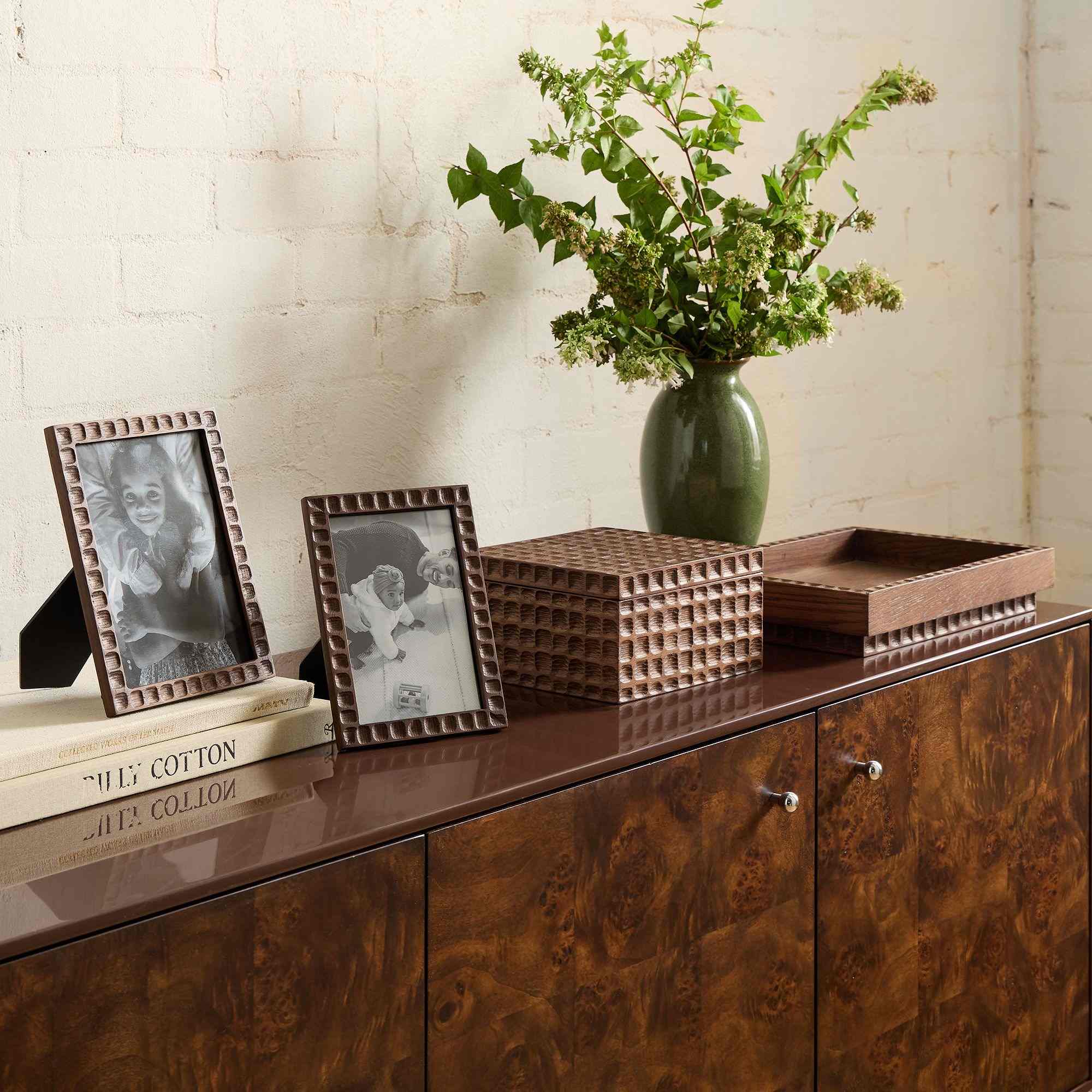 Nadia Carved Wood Tray