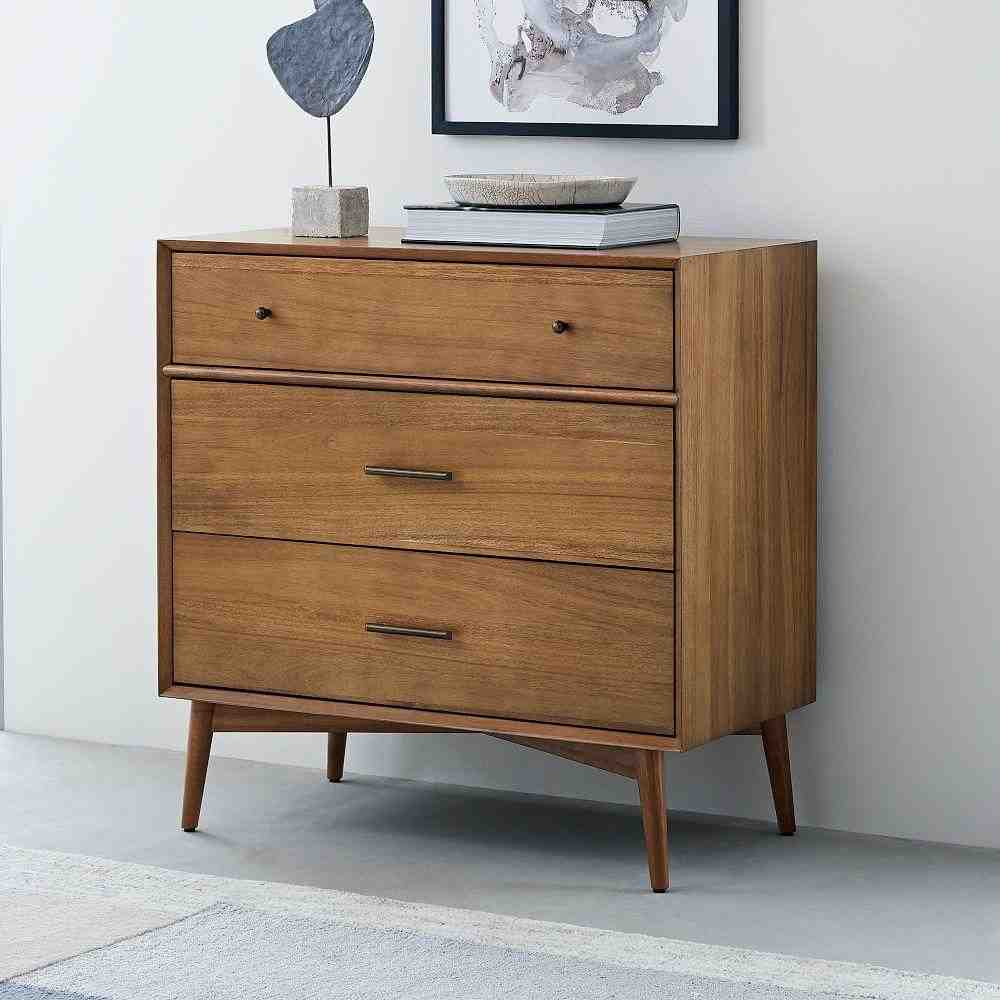 Mid-Century 3-Drawer Dresser - Acorn