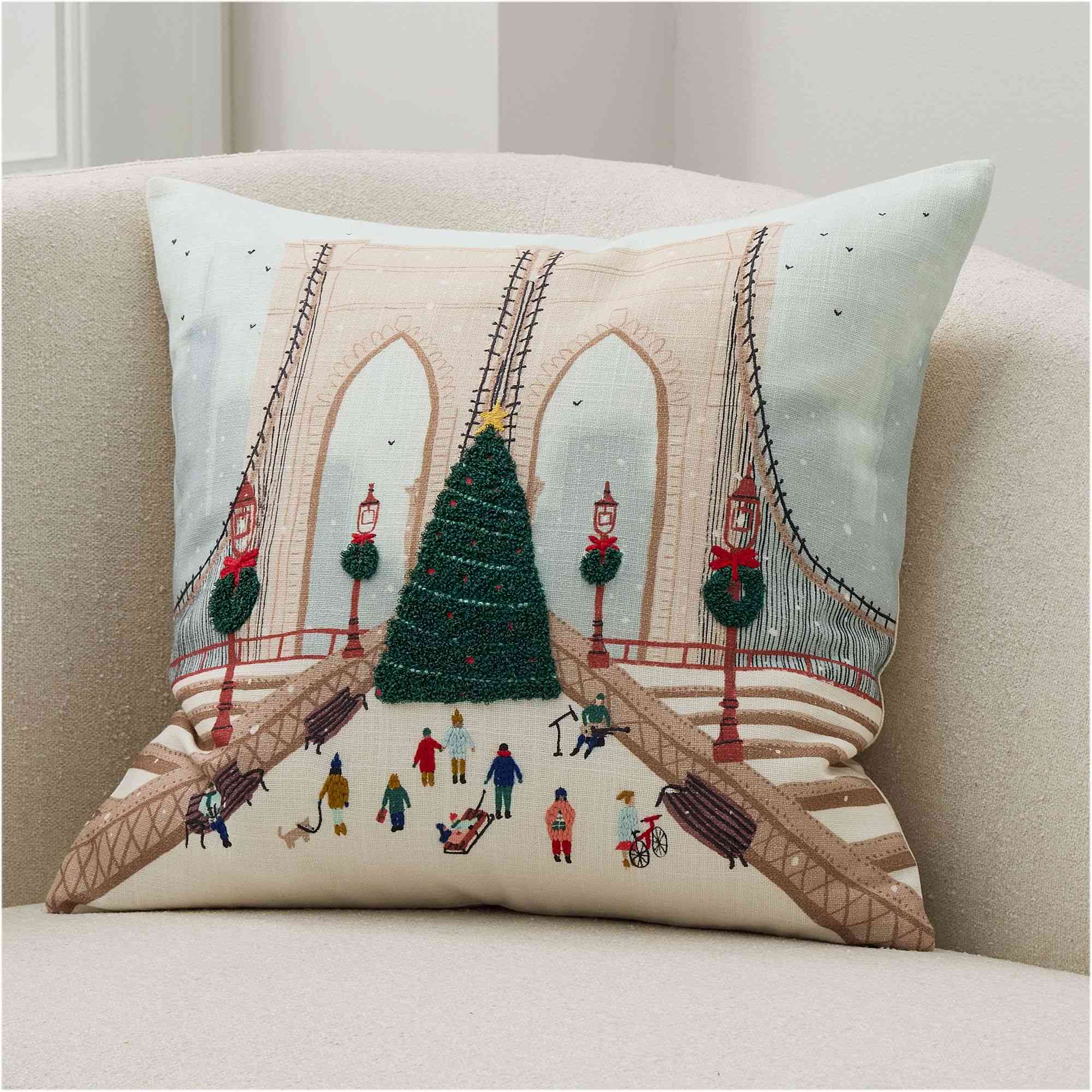 Nicole Cicak Brooklyn Bridge Christmas PC20x20Multi