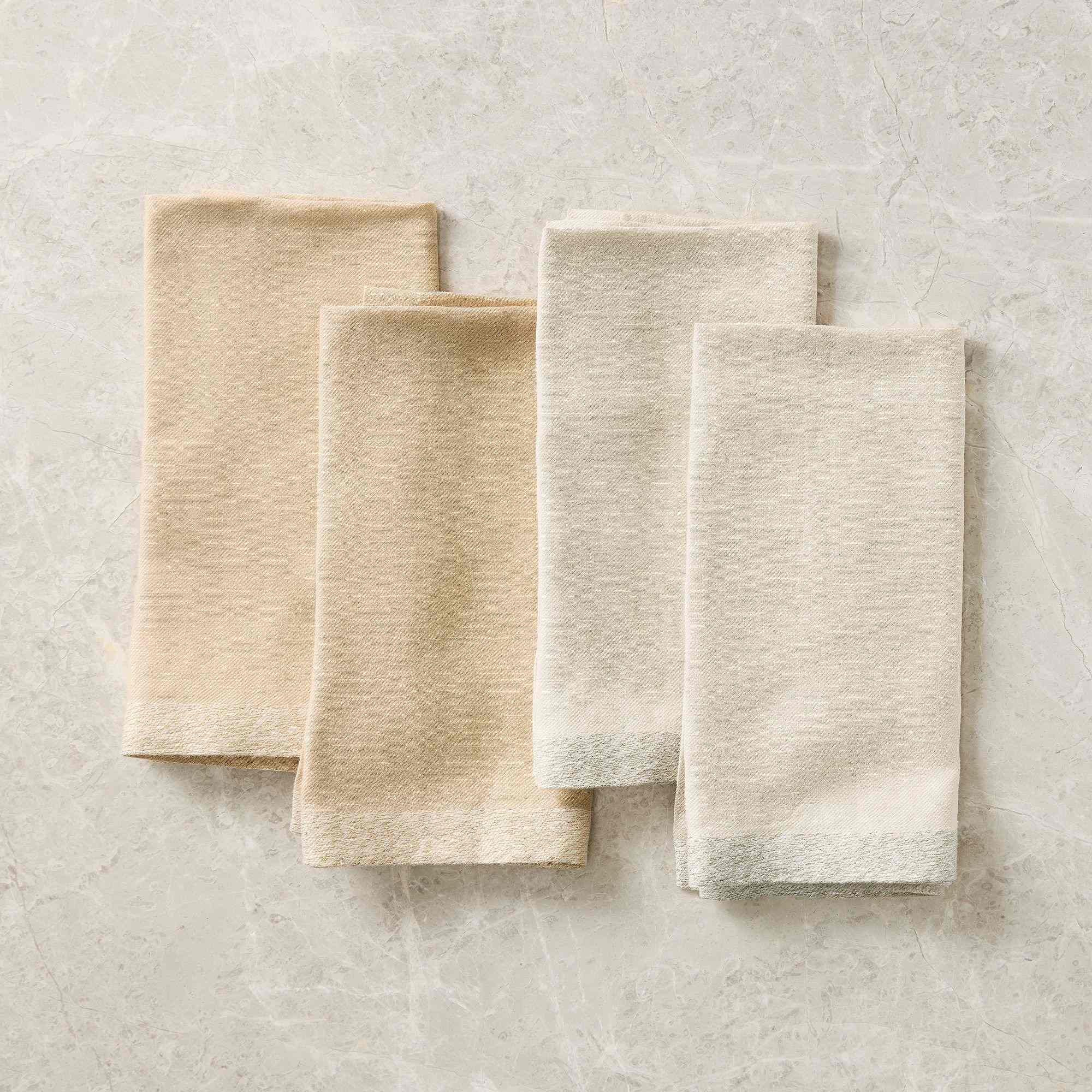 Contrast Border Metallic Napkin Sets