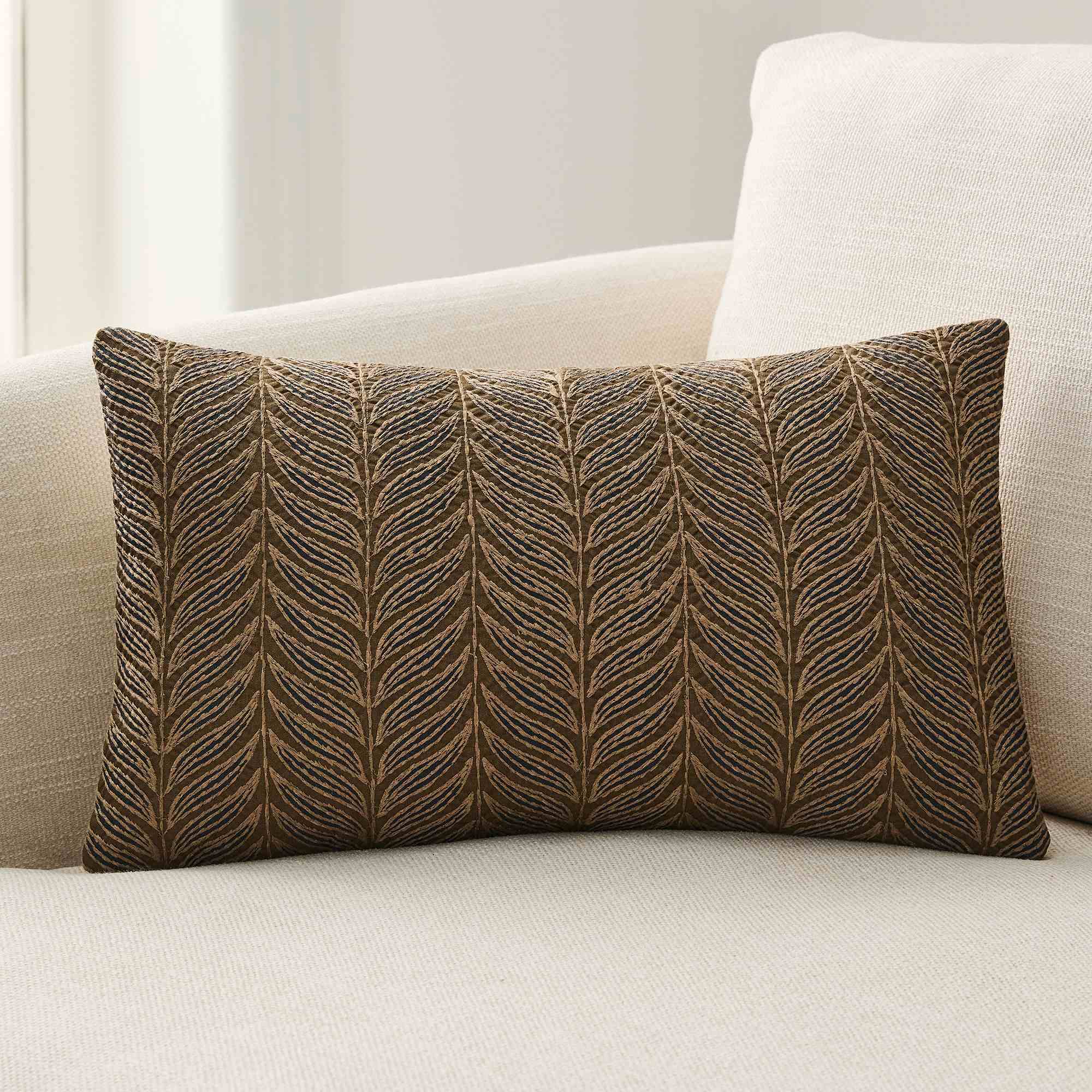 west elm | Striped Foliage Pillow Cover