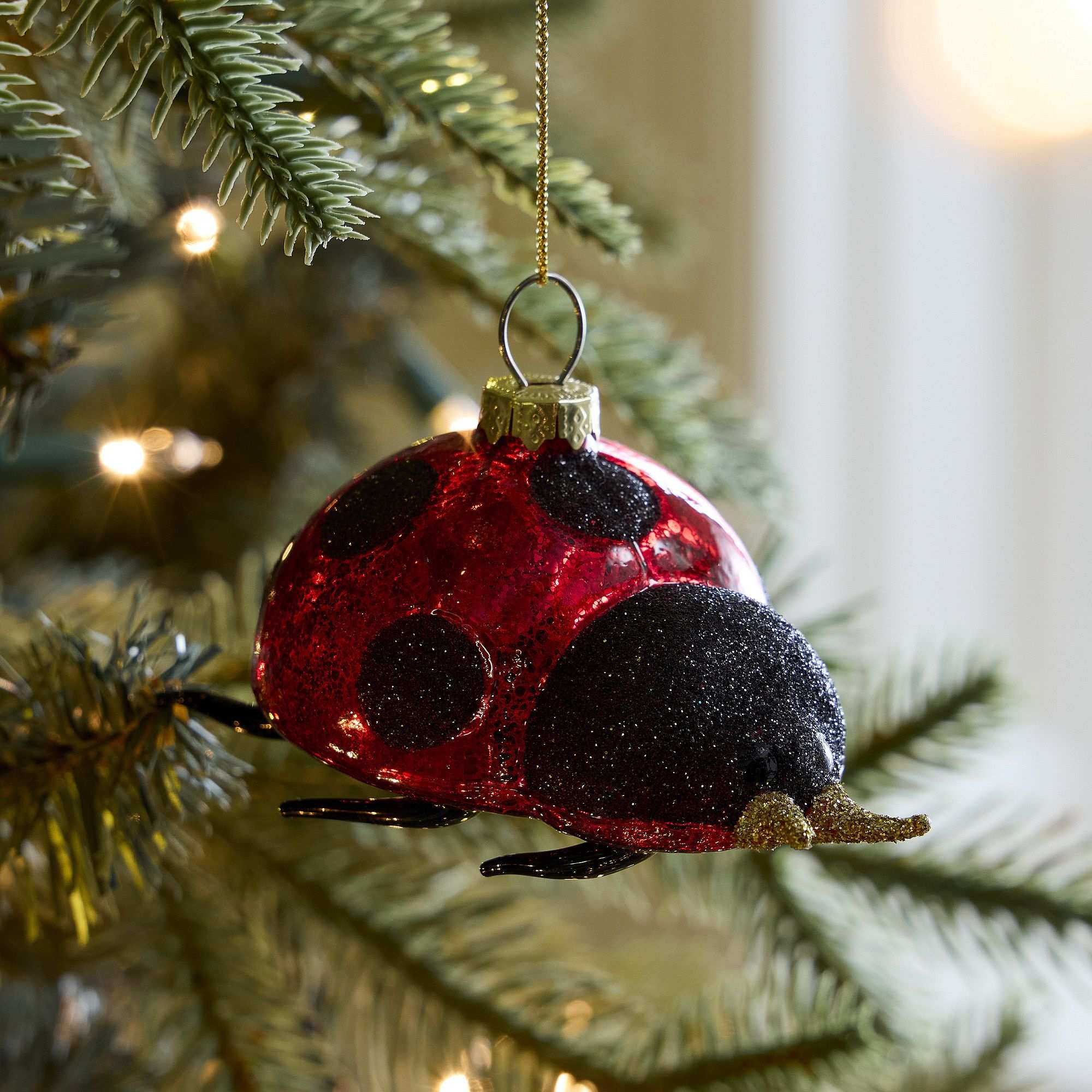 Glass Ladybug Ornament