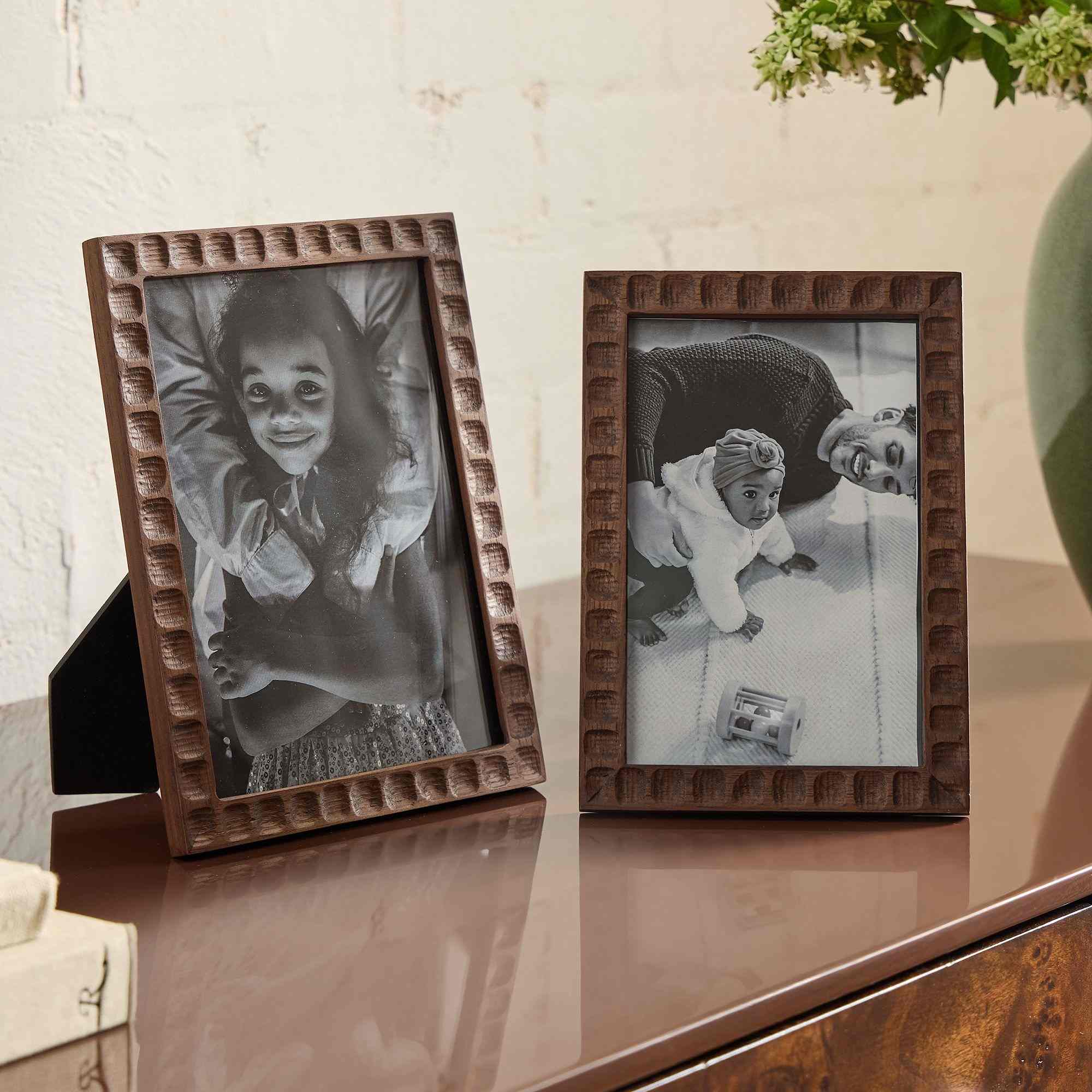 Nadia Carved Wood Tabletop Frames