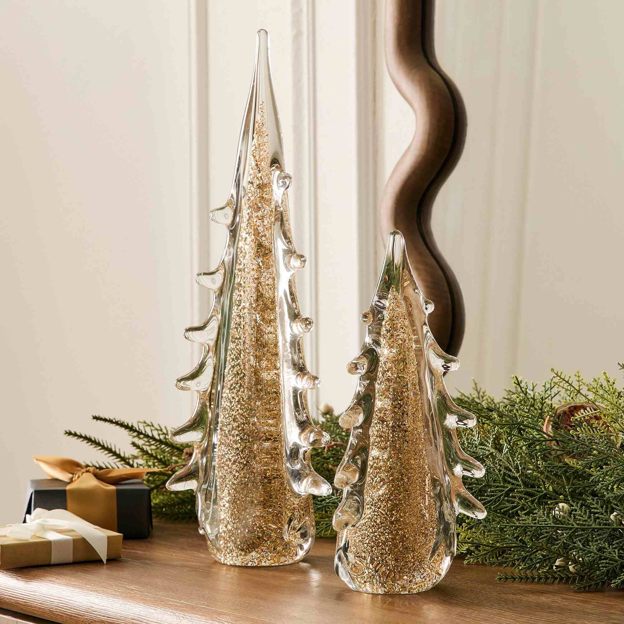 Shimmering Glass Trees