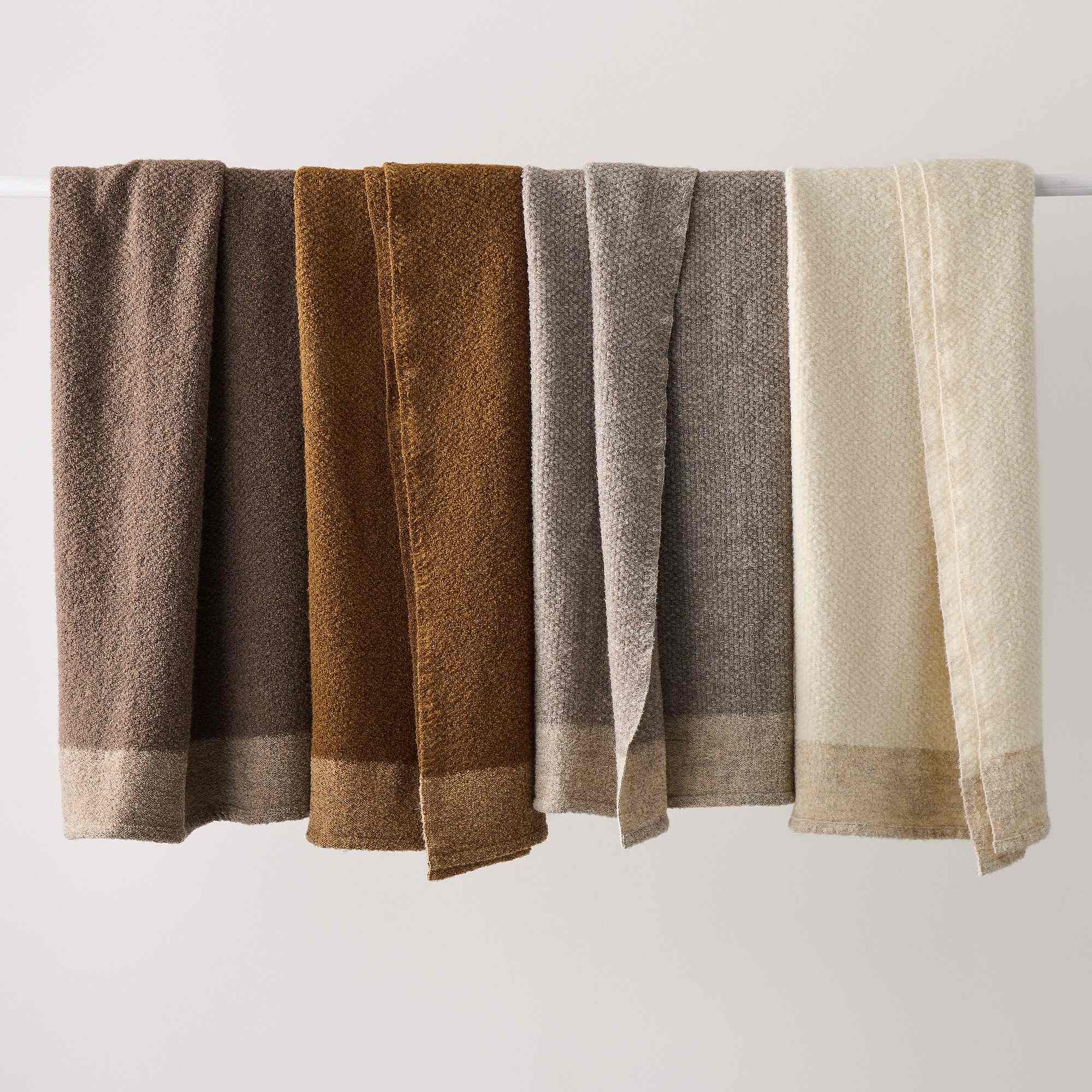 Basketweave Boucle Throw