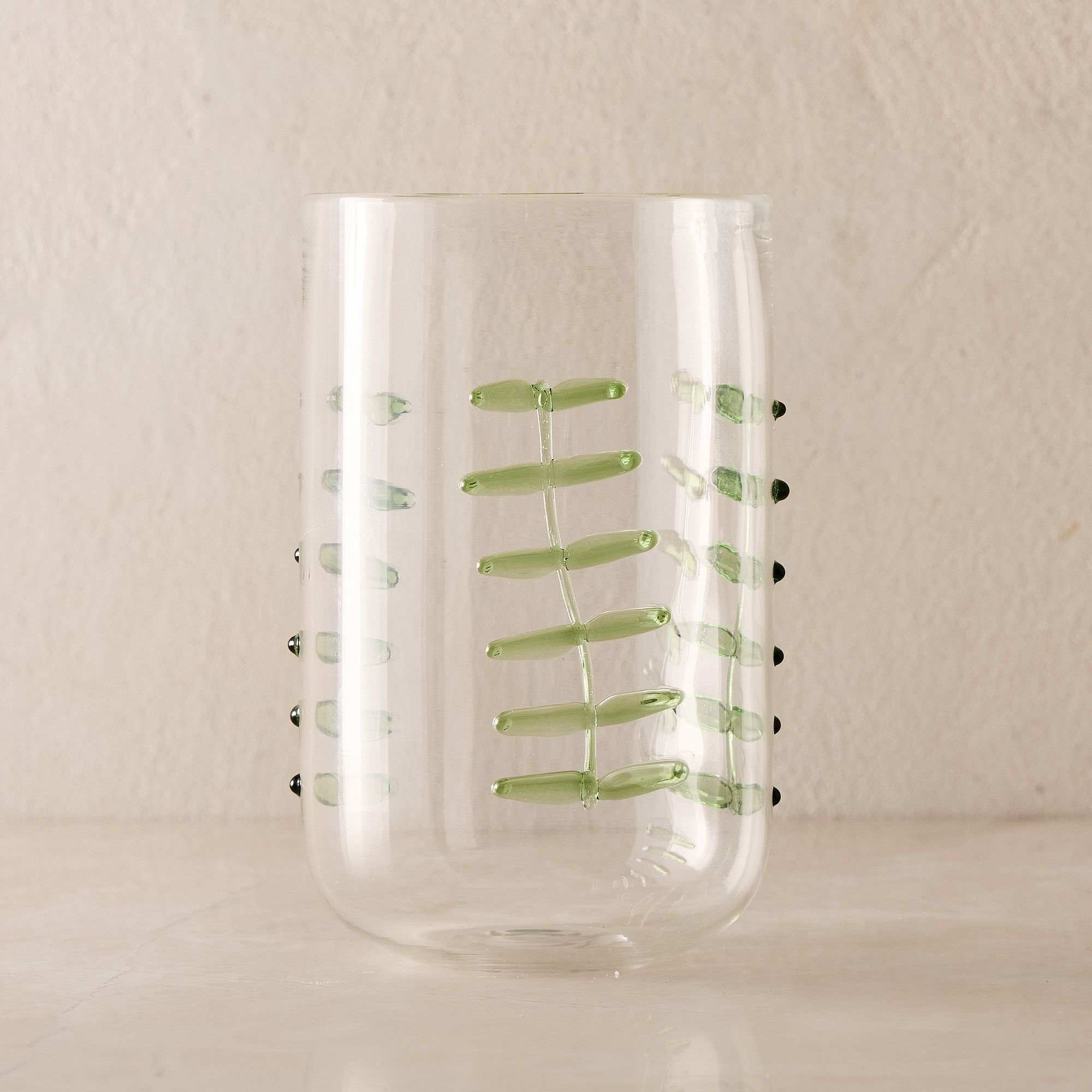 Palm Applique Highball Glasses, Set of 4