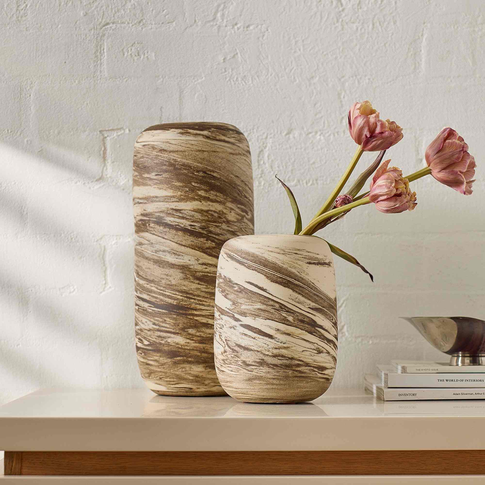 west elm | Ceramic Marbled Vases