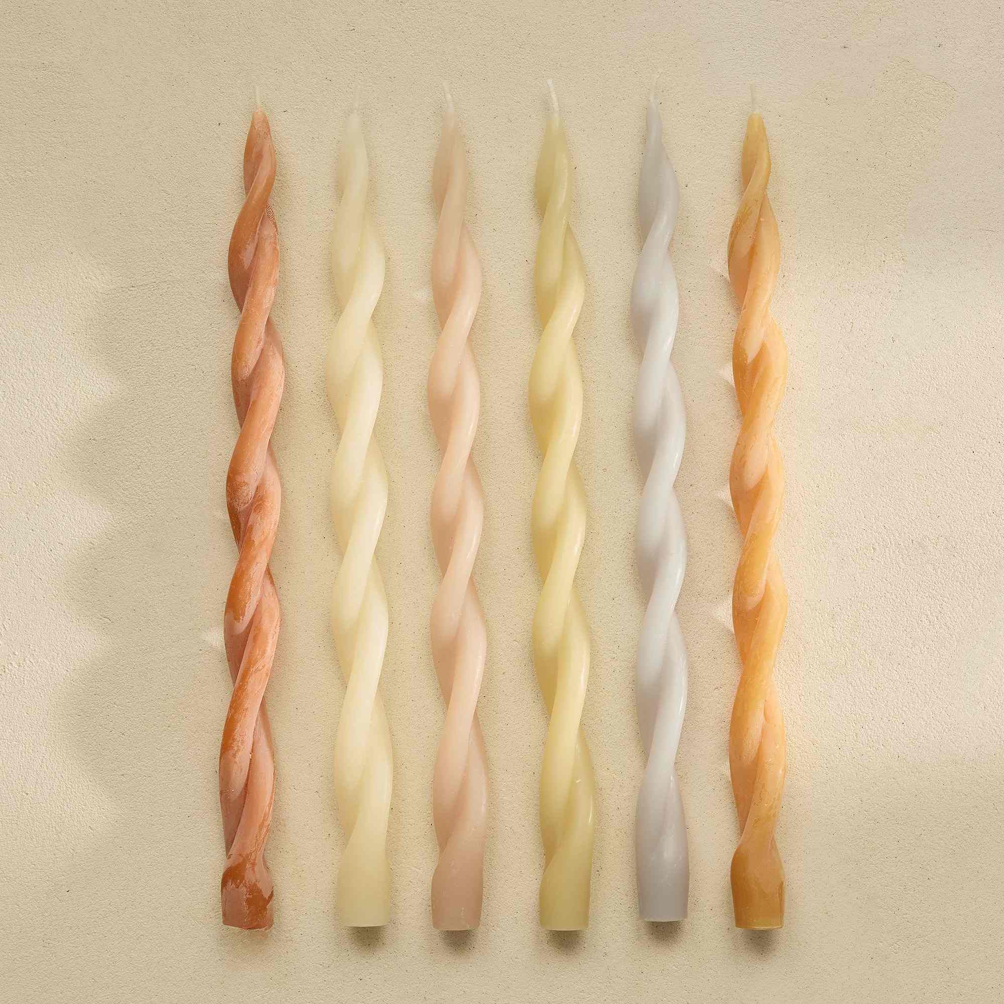 west elm | Signature Wax Twist Taper Candles (Set of 4)