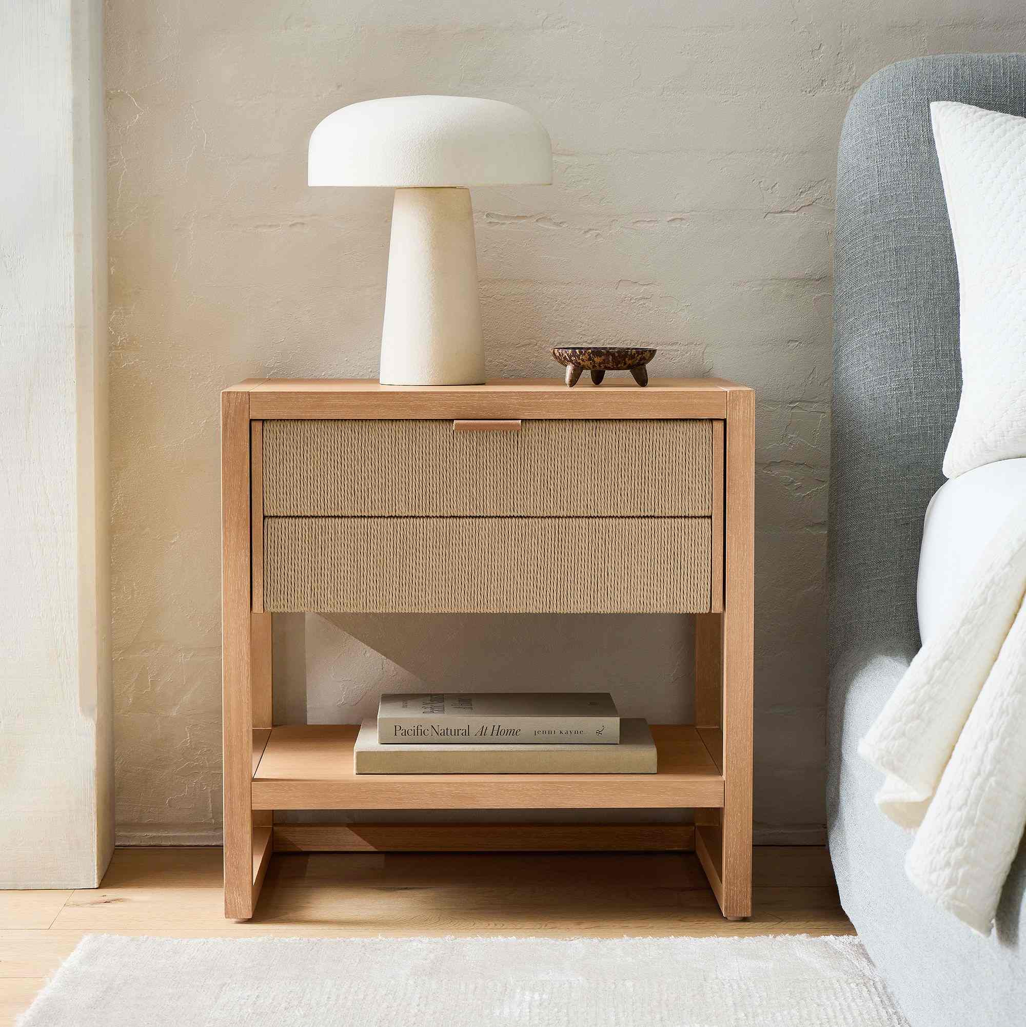 Kody Wood & Paper Cord Nightstand (24")