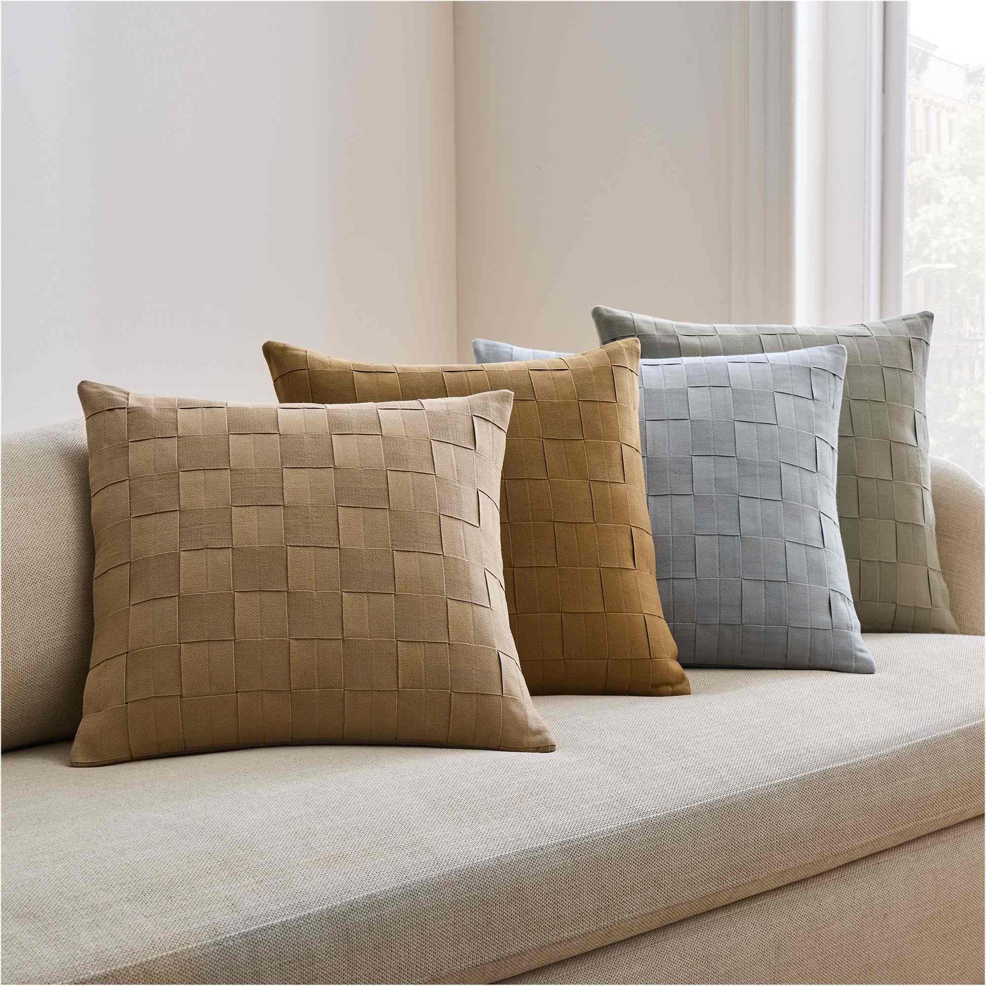 Taped Basketweave Pillow Cover