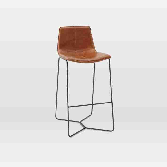 Slope Leather Bar + Counter Stools