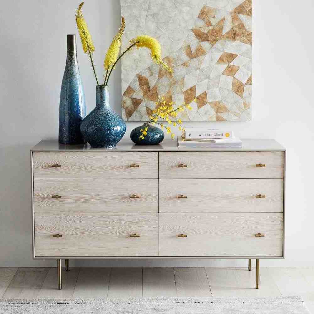 west elm | Modernist Wood + Lacquer 6-Drawer Dresser - Winter Wood