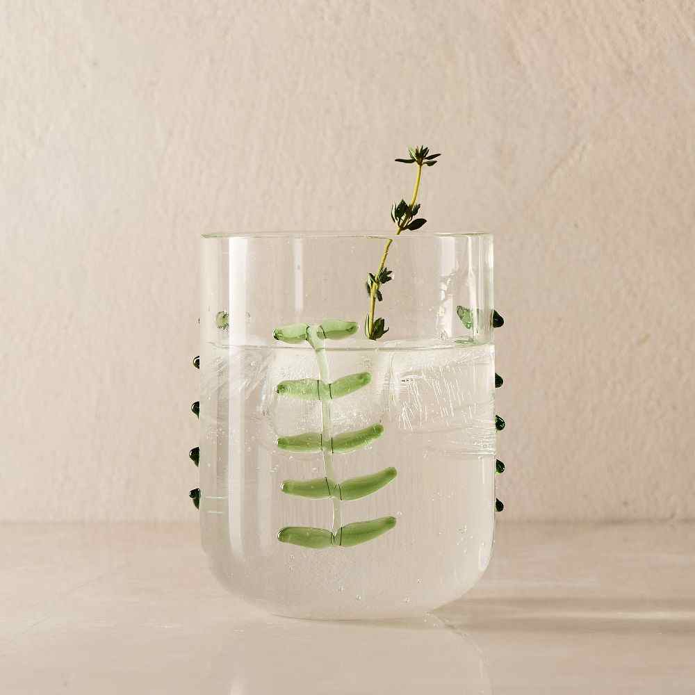 Palm Applique Glassware Collection, Set of 4