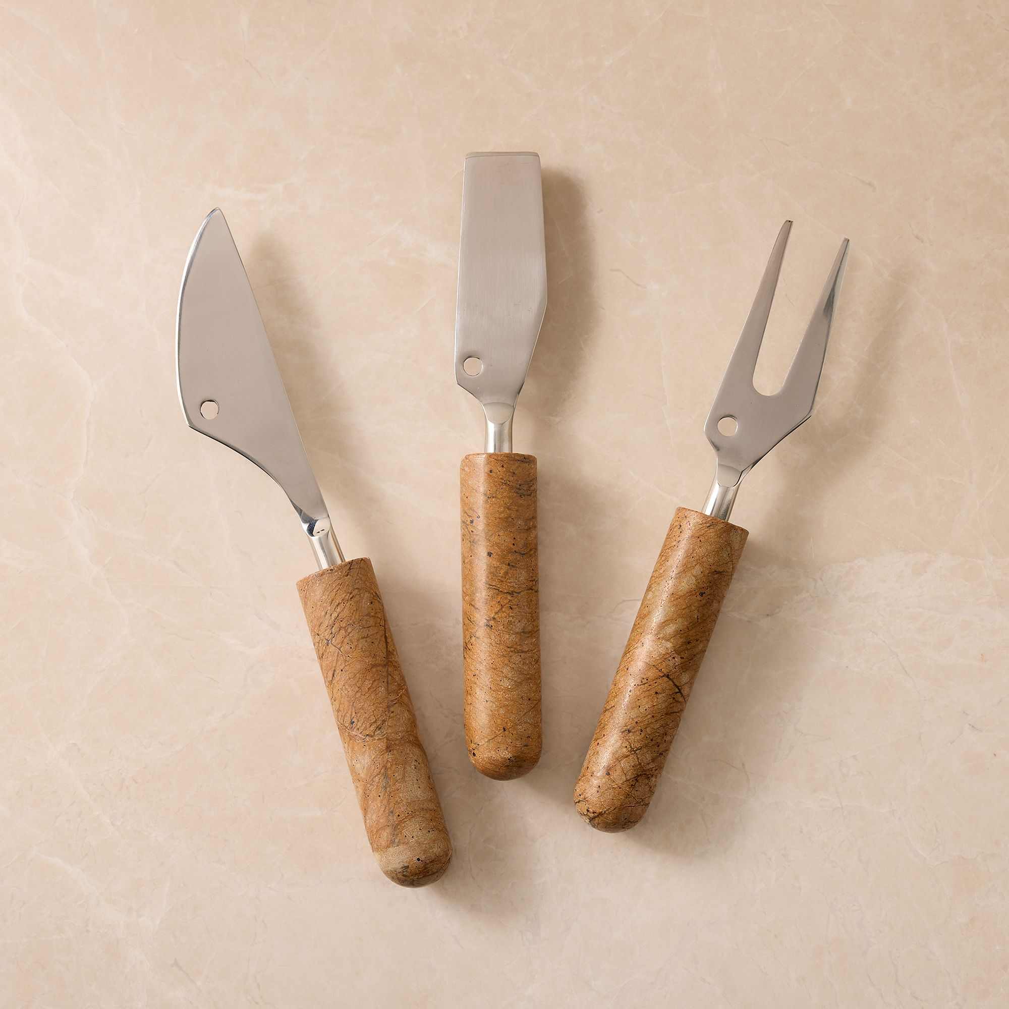 west elm | Marble Cheese Knives (Set of 3)