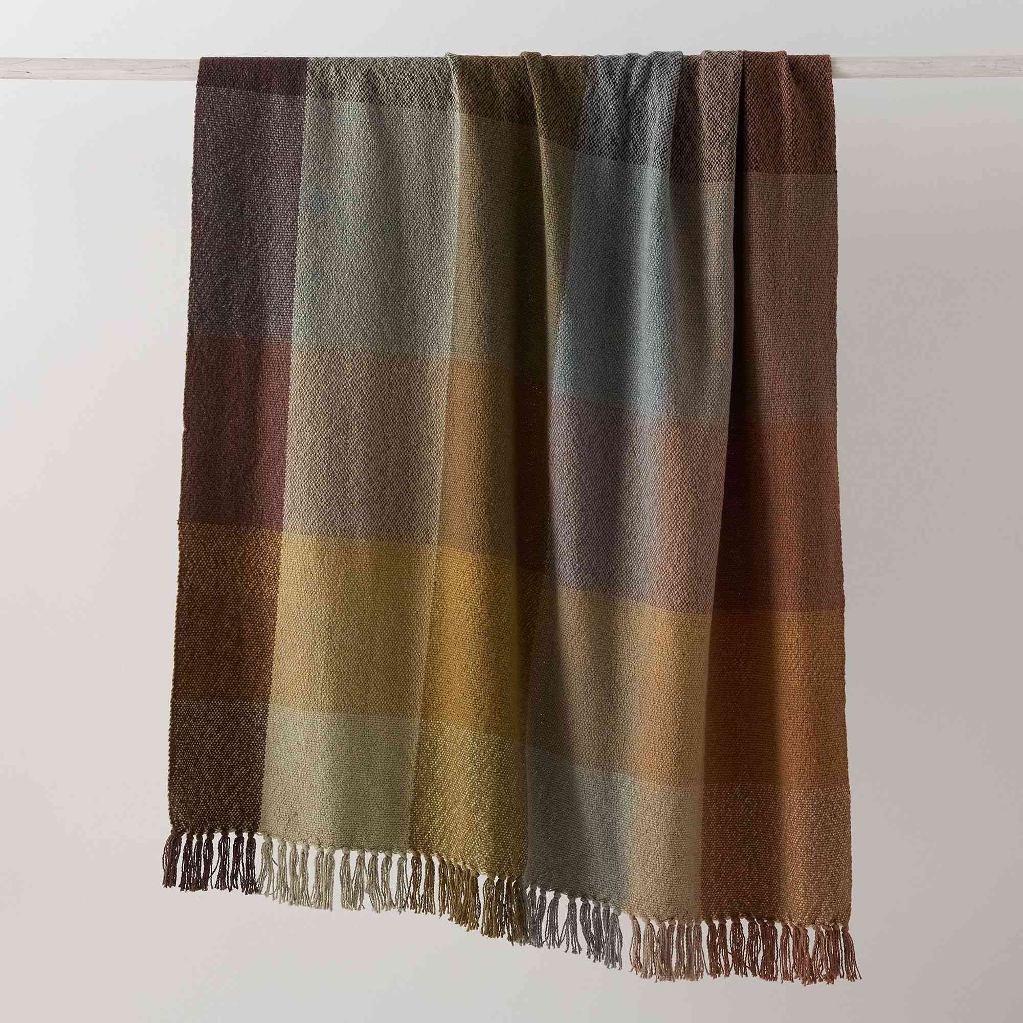 west elm | Colorblock Plaid Throw