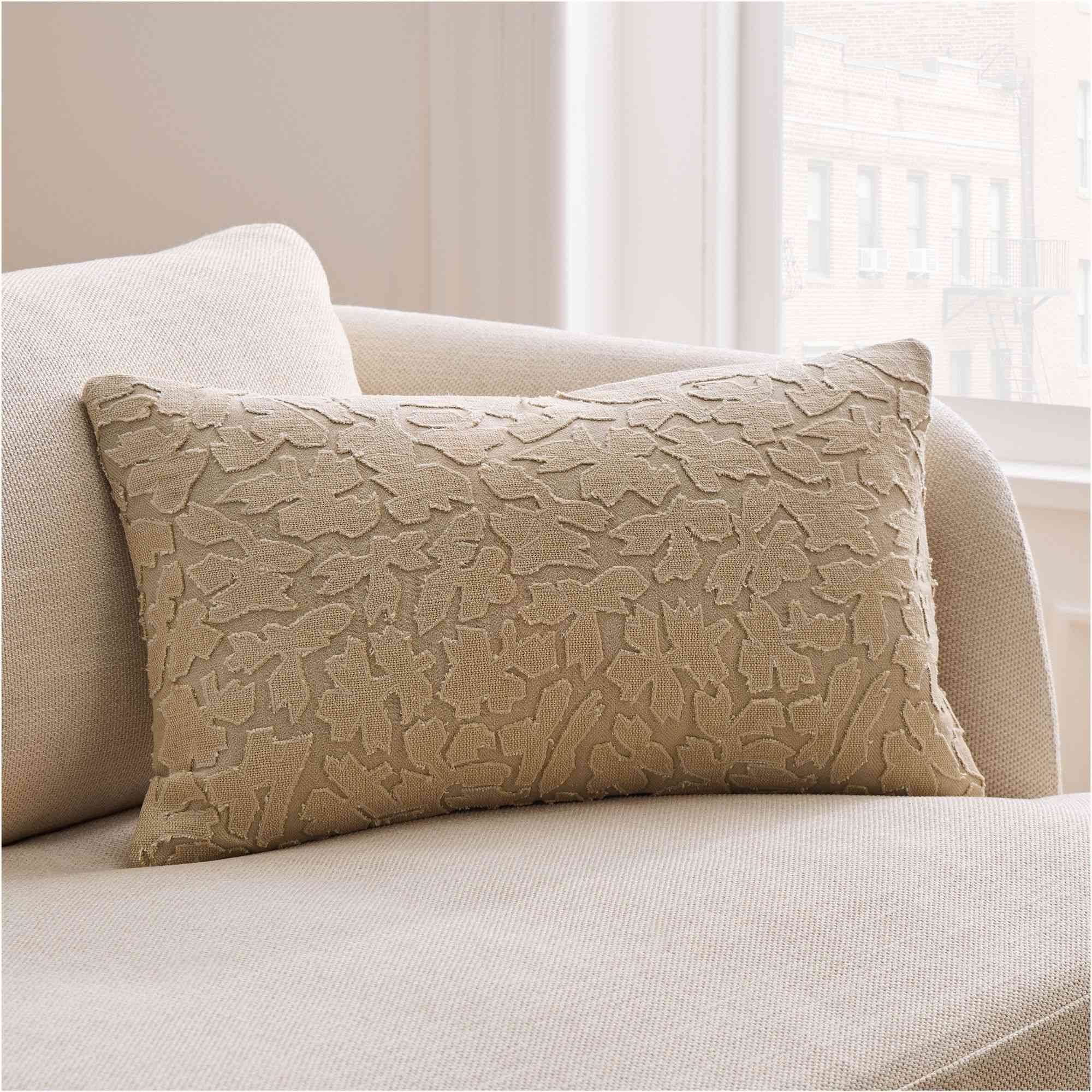 Cut Floral Pillow Cover