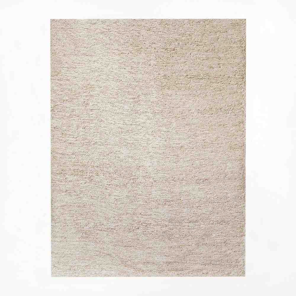Mini Pebble Wool Jute Rug - Natural/Ivory