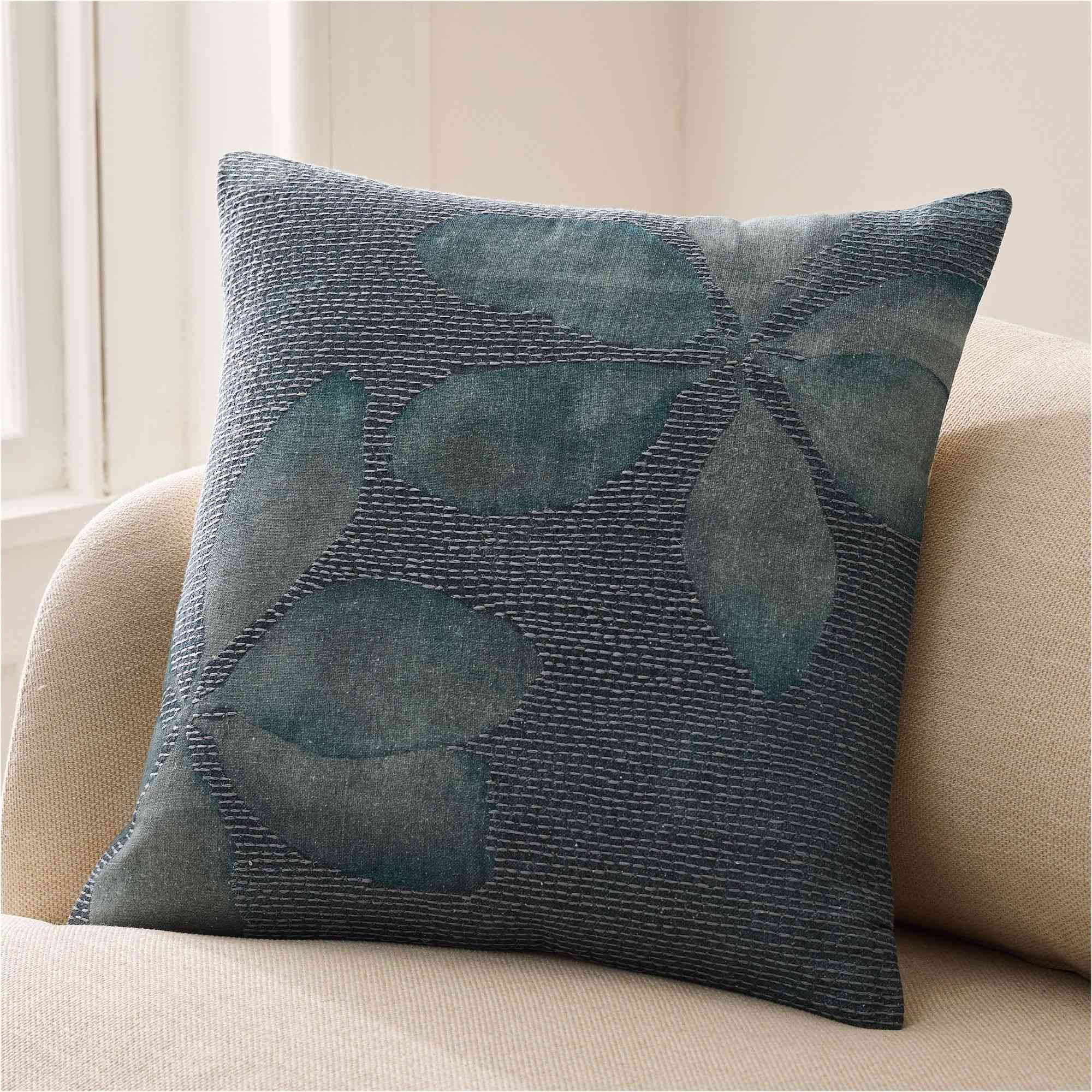 Cyanotype Blooms Pillow Cover
