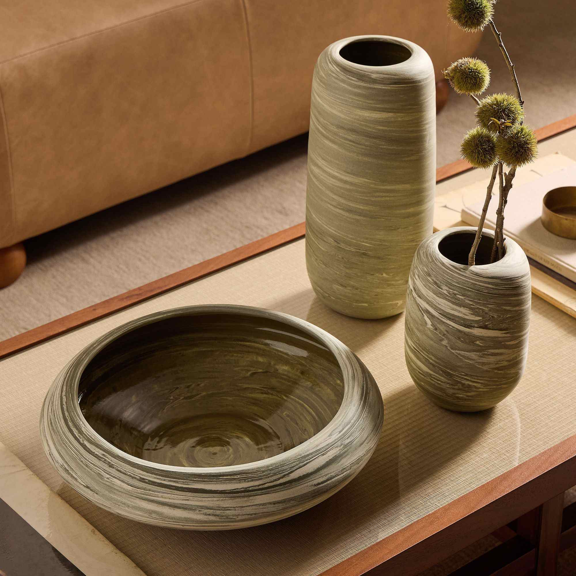 Ceramic Marbled Vases