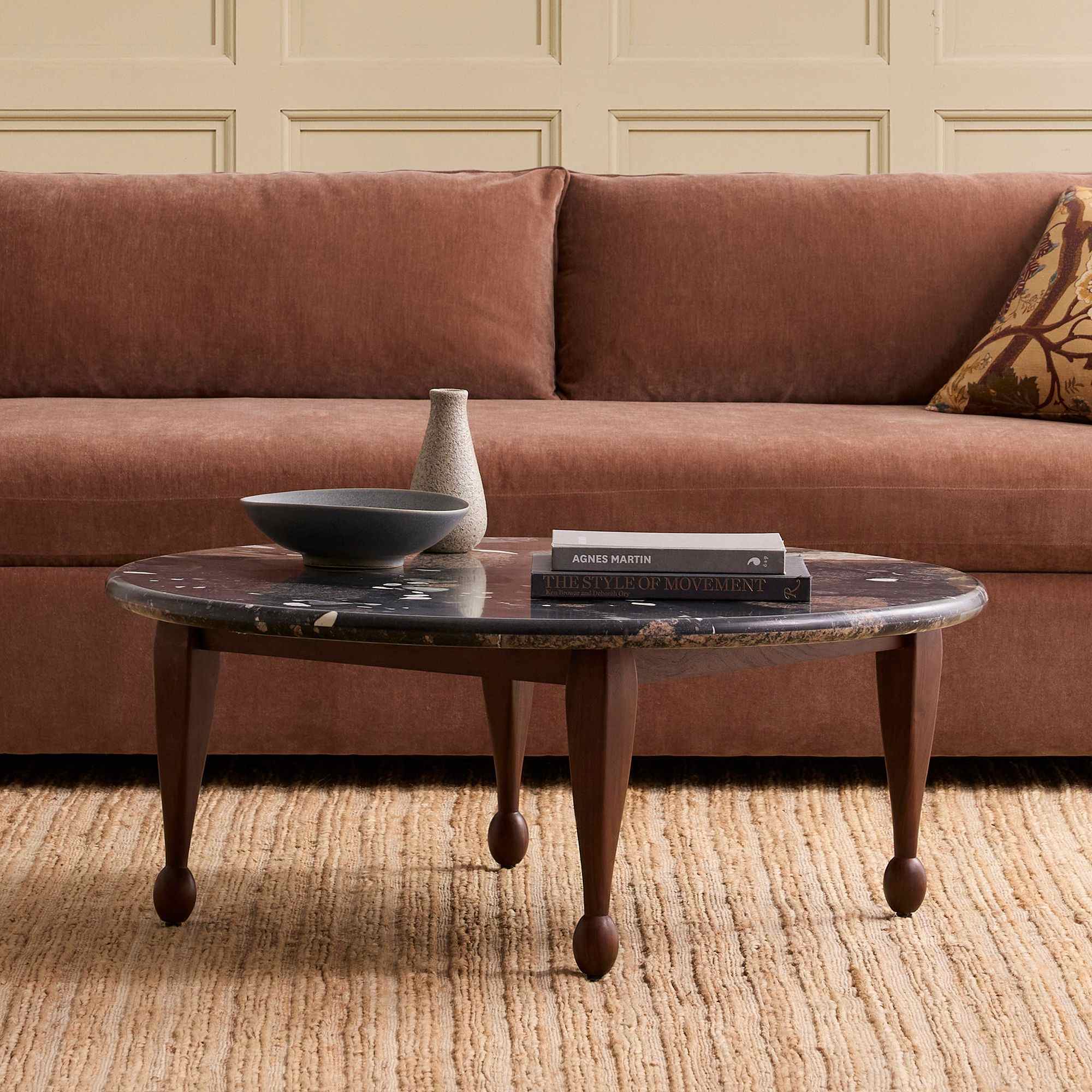 Pierce & Ward Marble Coffee Table (42")