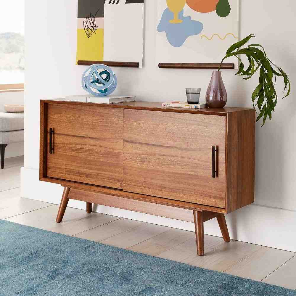Mid-Century Narrow Media Console (48")