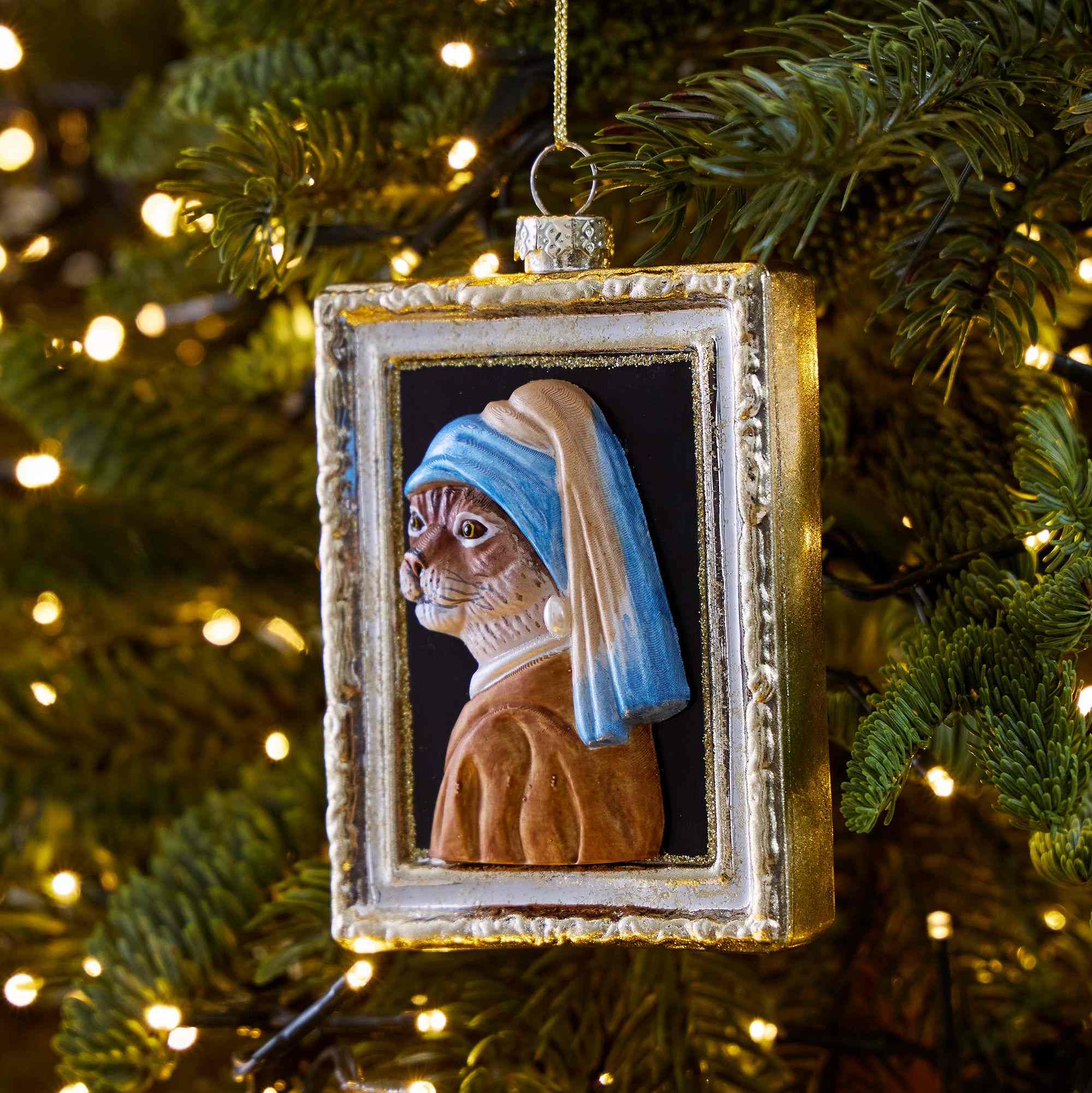 Dapper Lion Glass Ornament