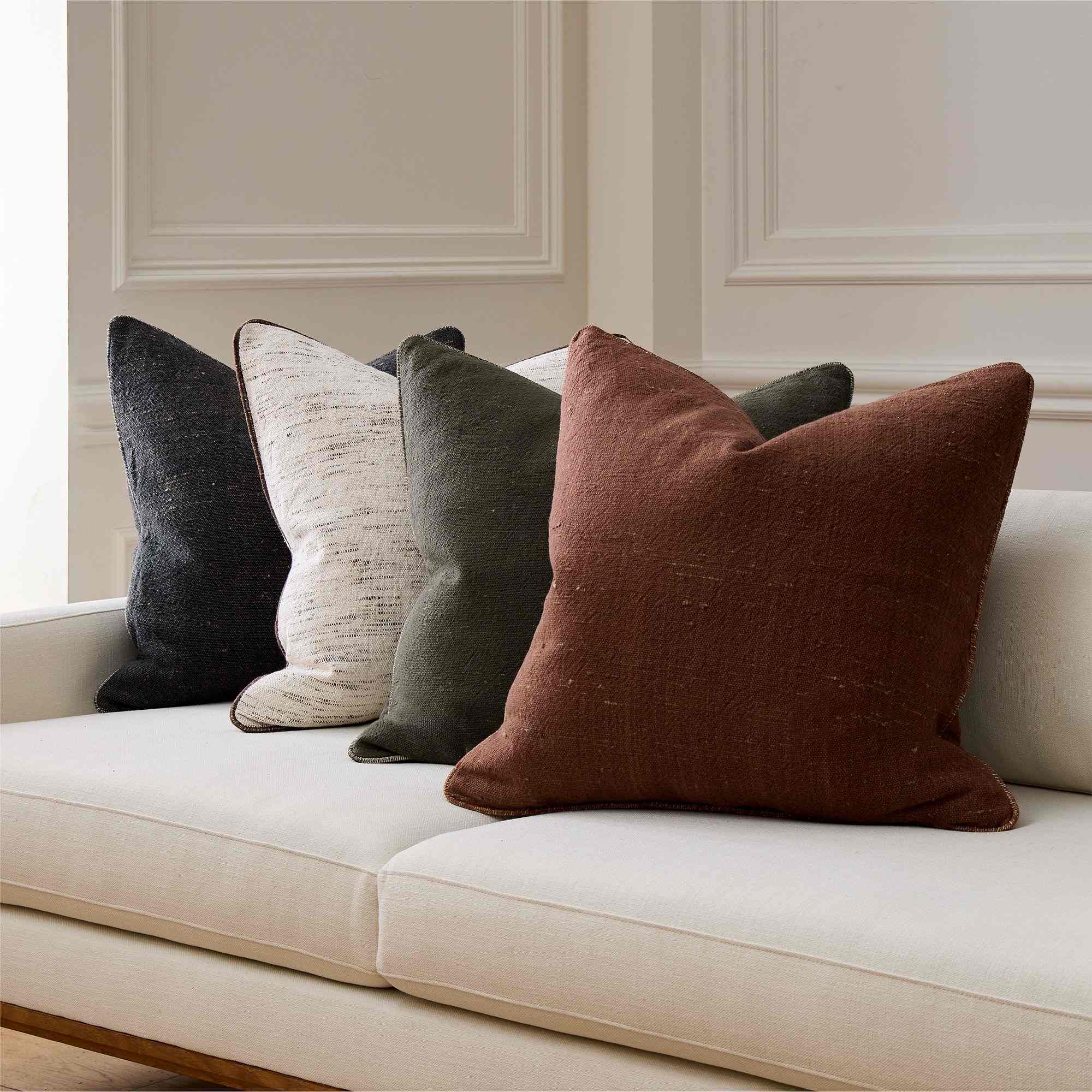 Variegated Slub Pillow Cover