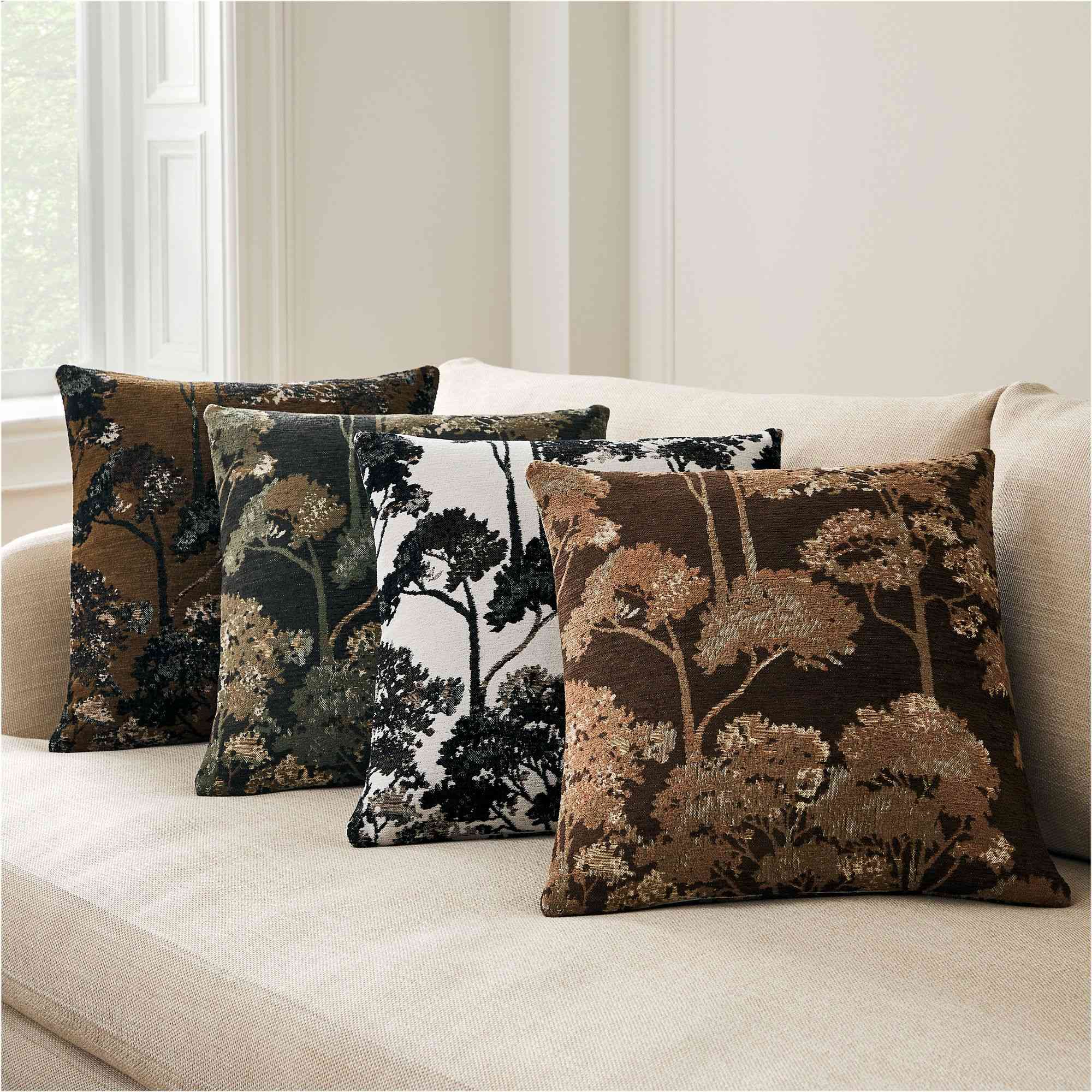 west elm | Chenille Jacquard Treescape Pillow Cover