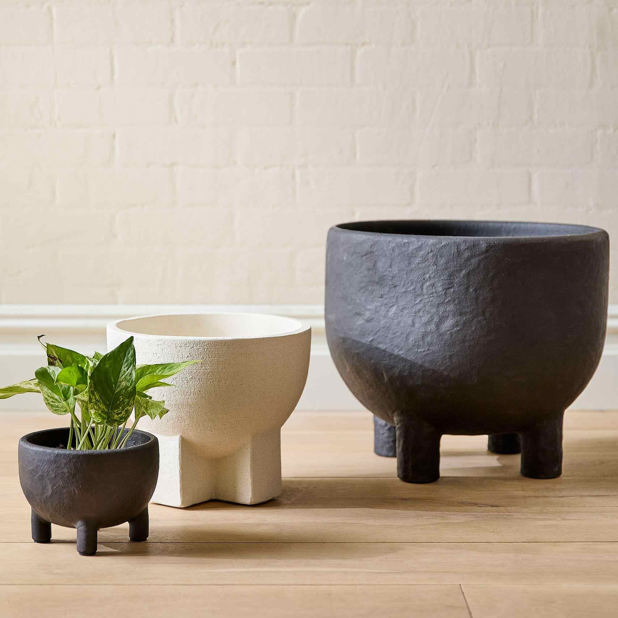 Form Studies Ceramic Footed Planters