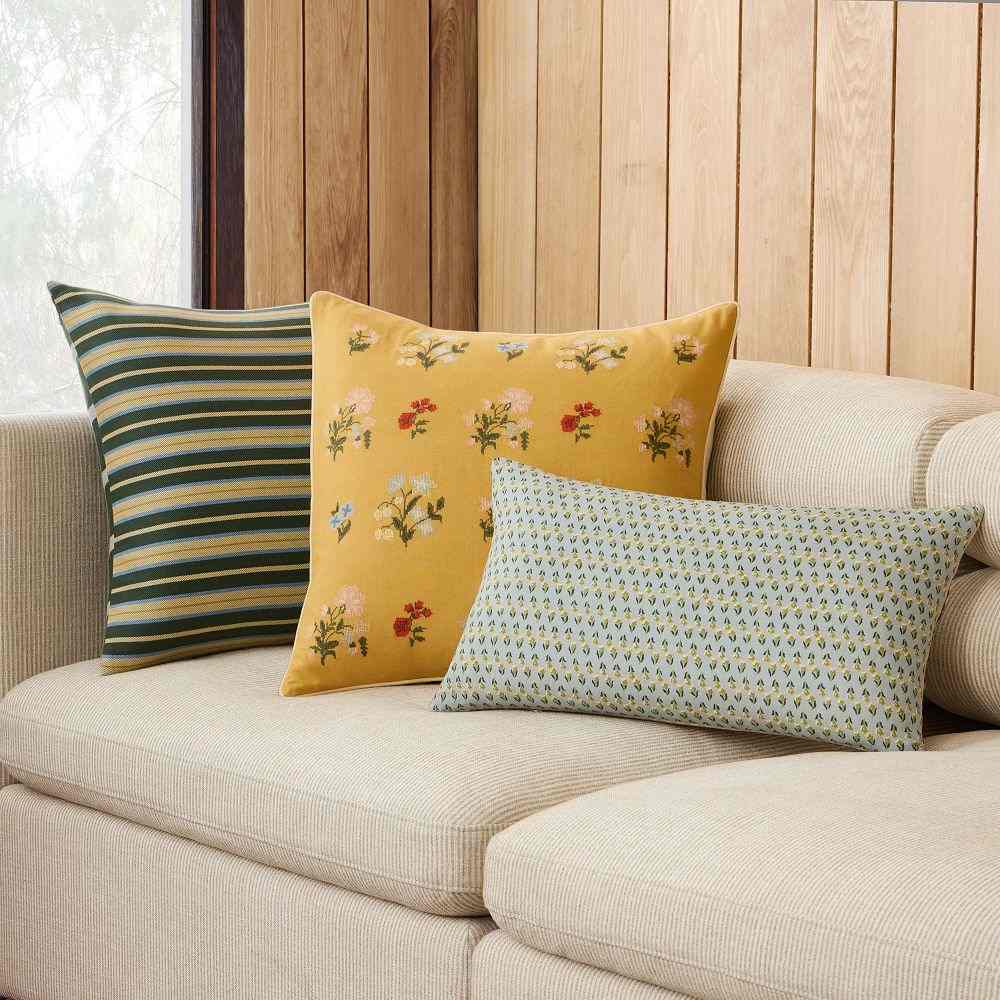 Emma Chamberlain Reversible Stripe Pillow Cover