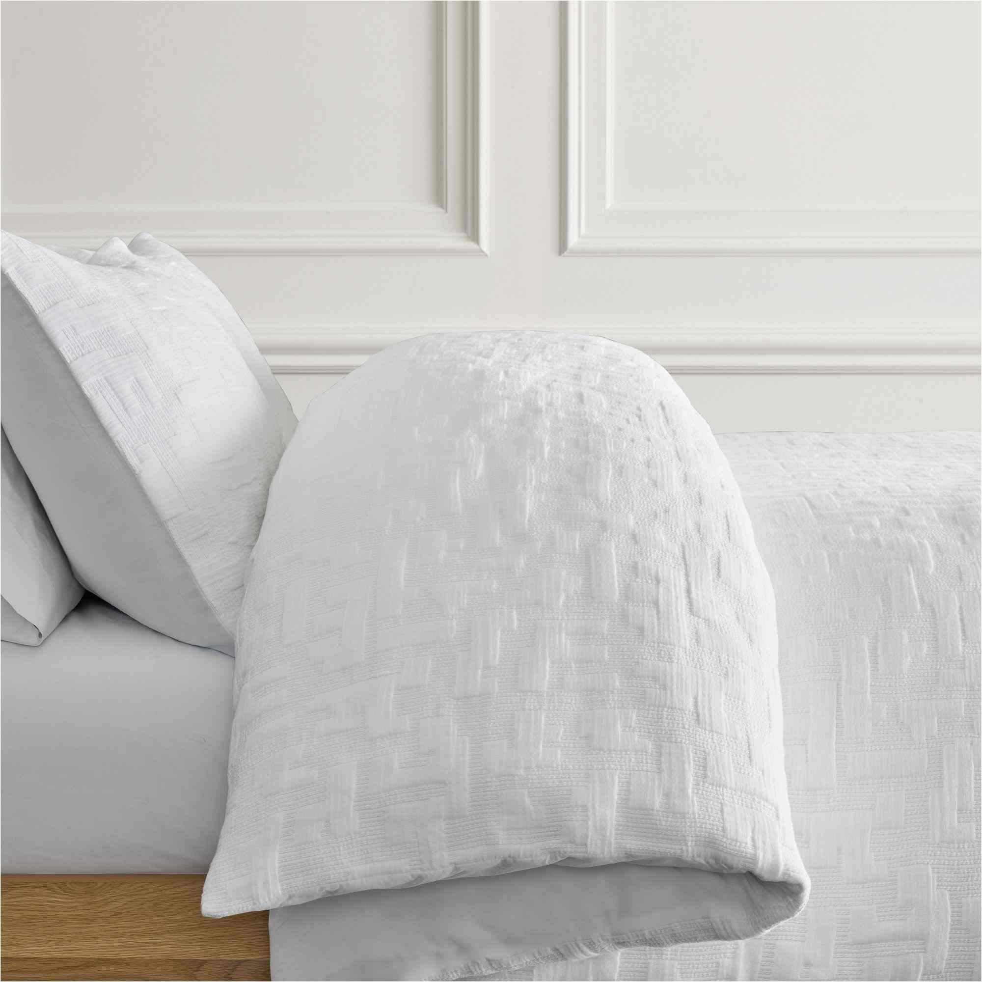 Modern Blocks Matelasse Duvet Cover & Shams