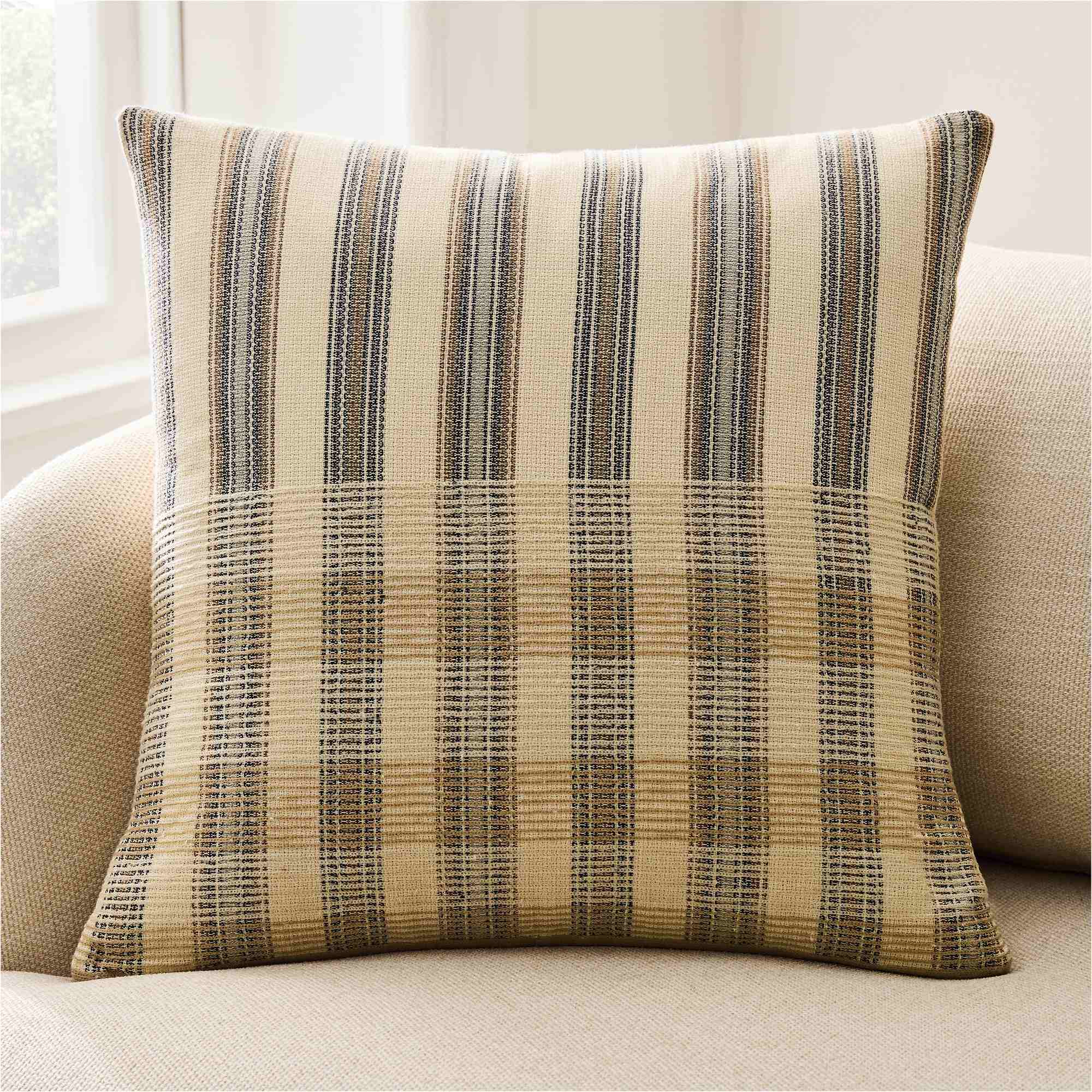 Overlaid Stripe Pillow Cover