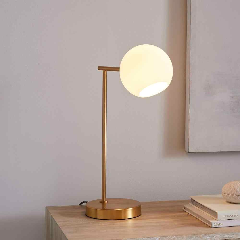 Staggered Glass USB Table Lamp - Milk (20")