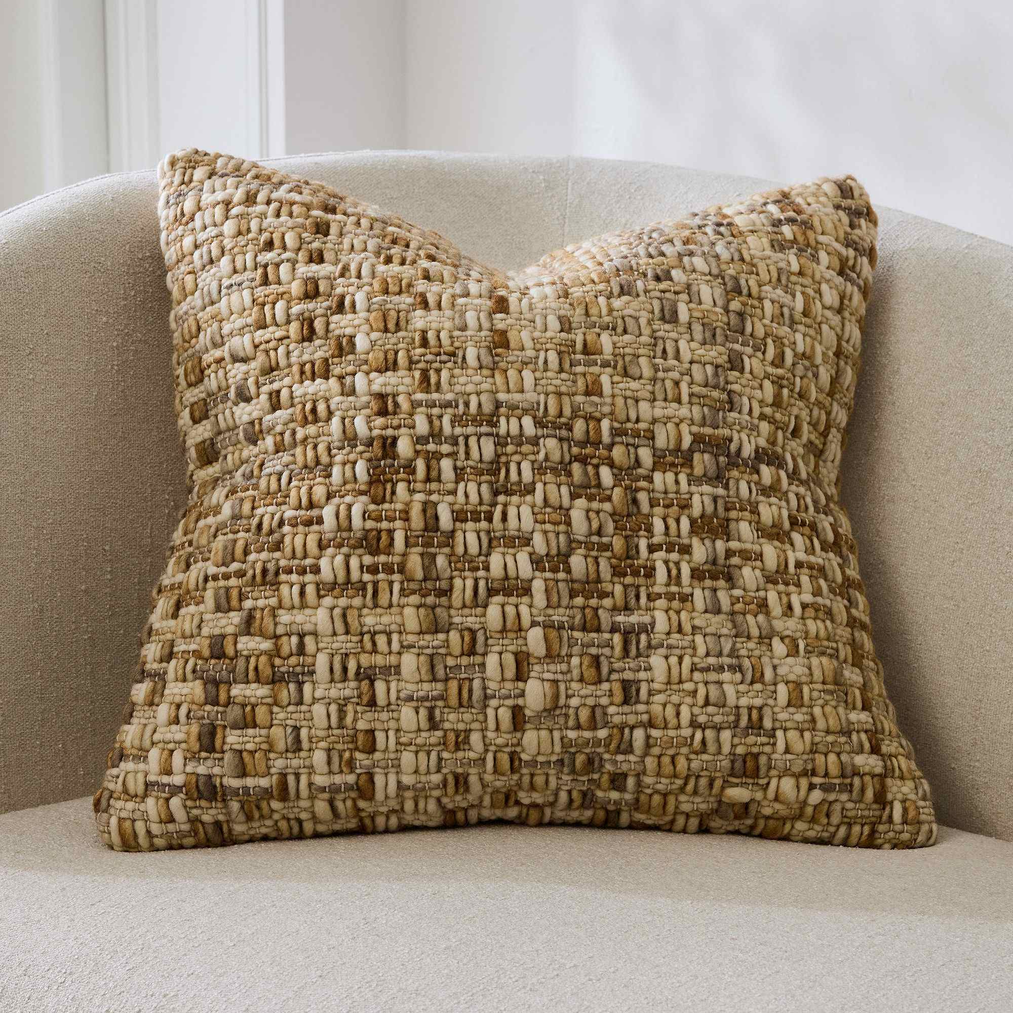 Variegated Basketweave Pillow Cover