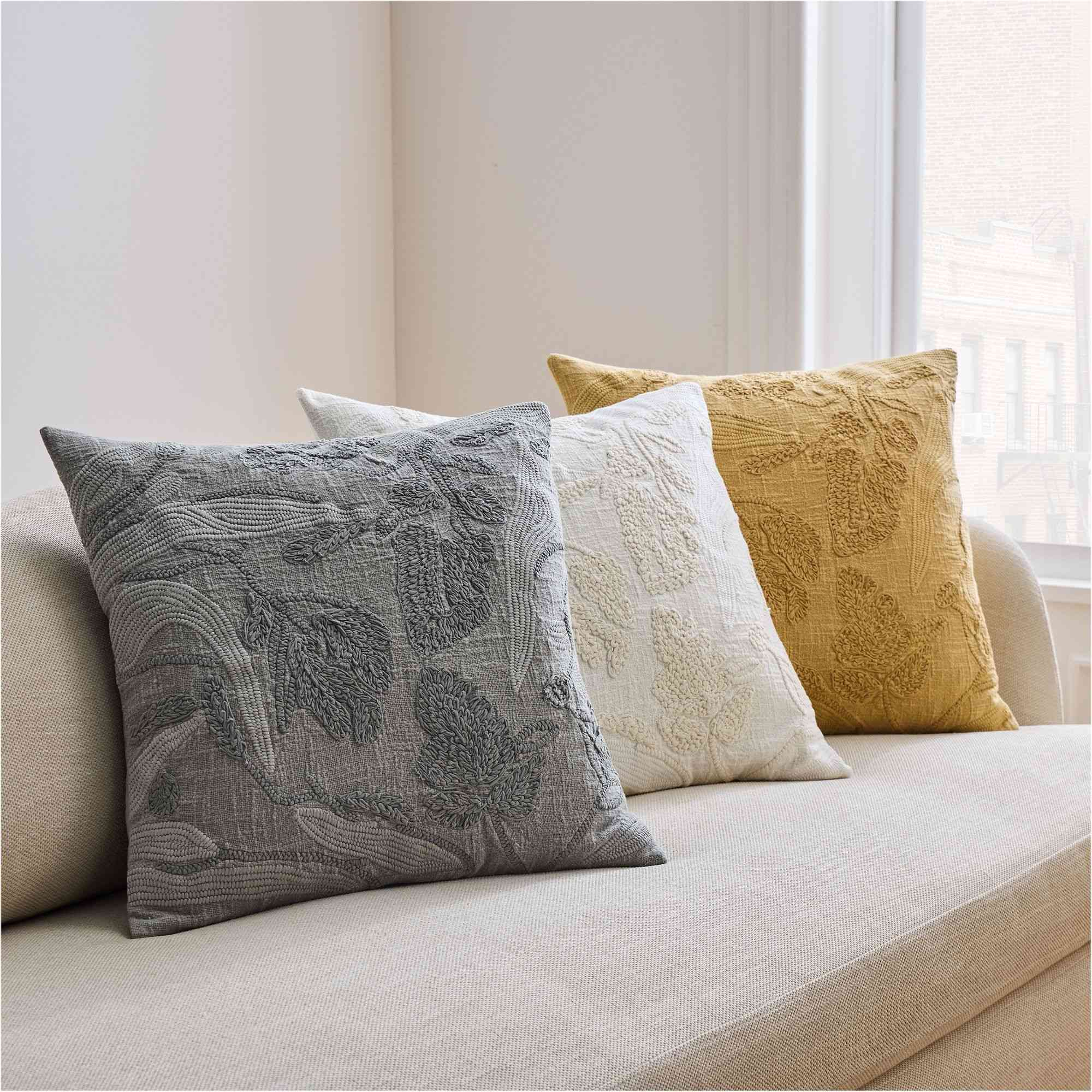 Chunky Embroidery Floral Pillow Cover