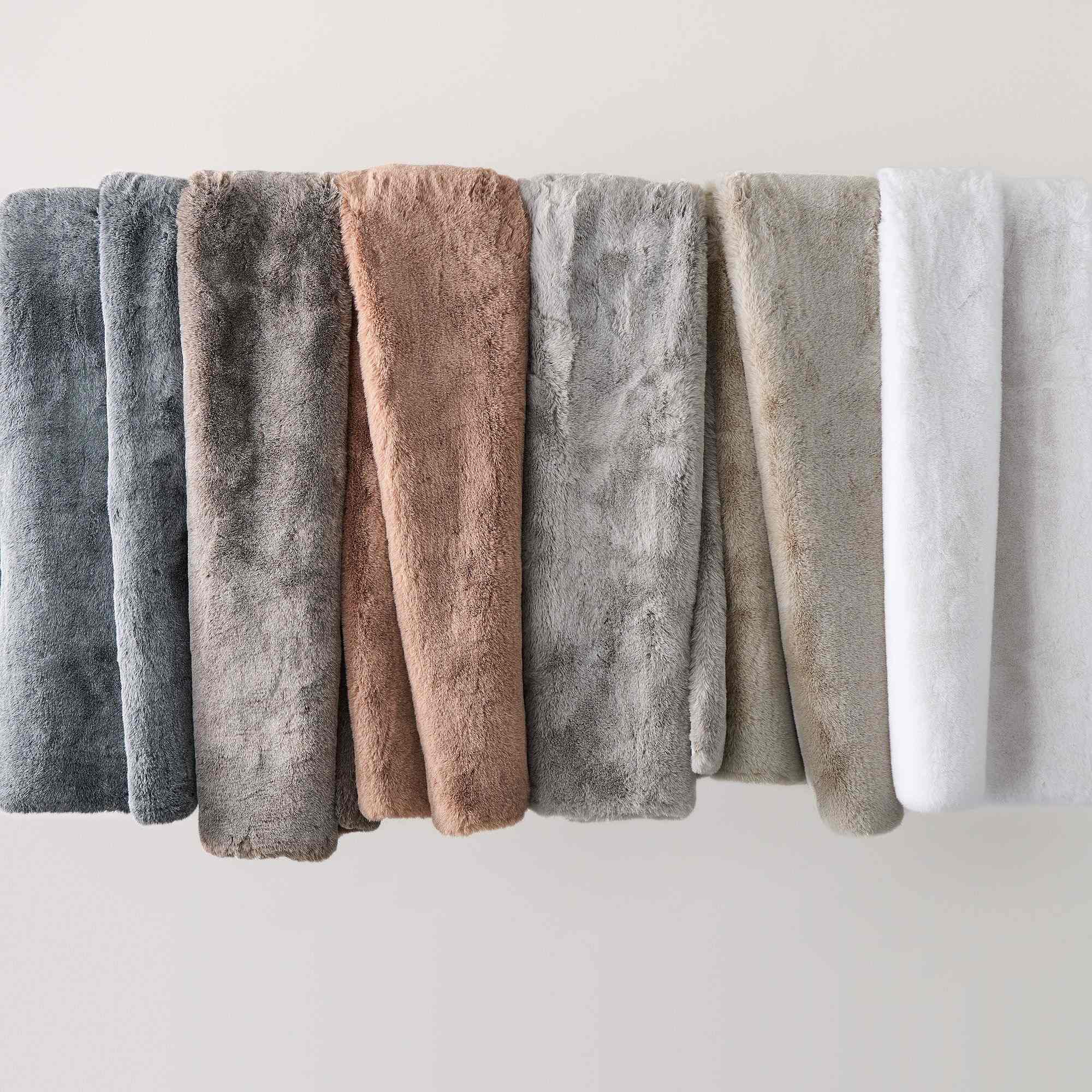 Faux Fur Chinchilla Throw