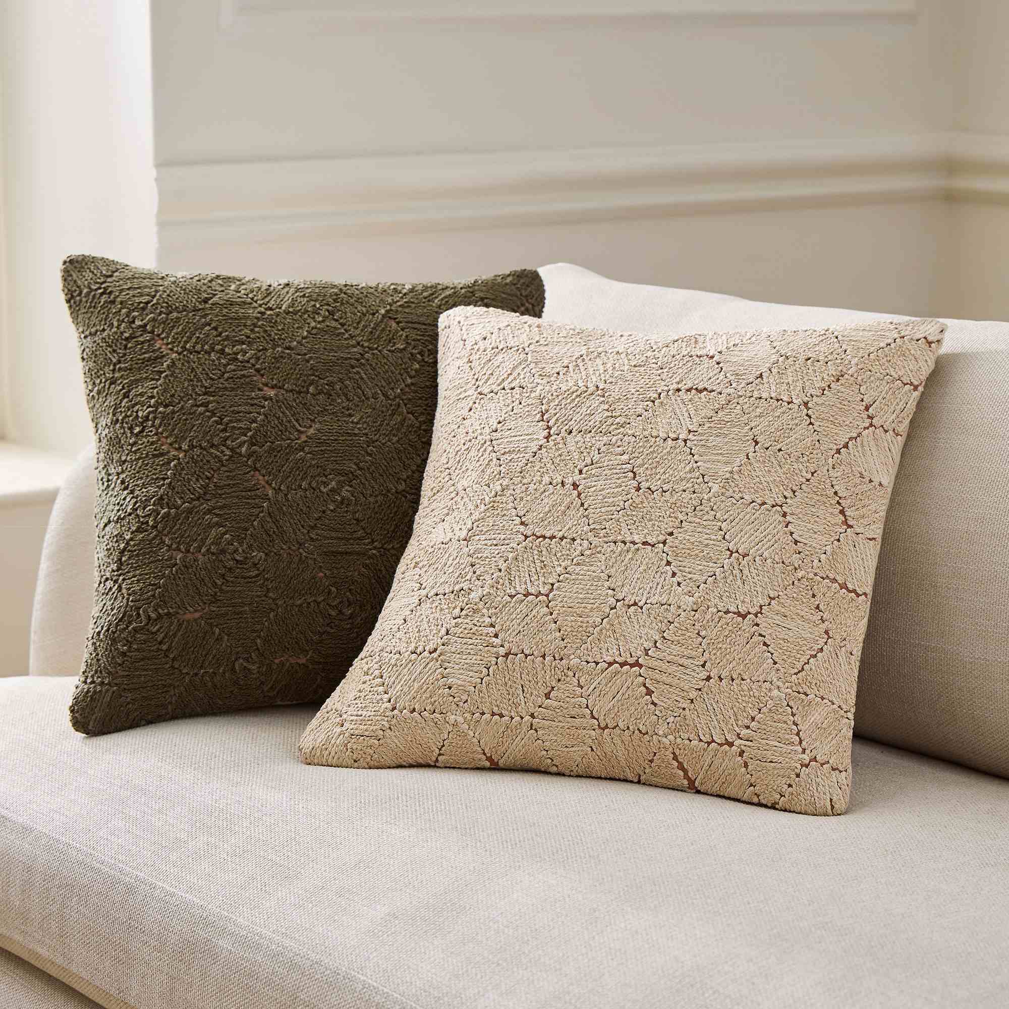 Tiled Snowflake PC18x18Green