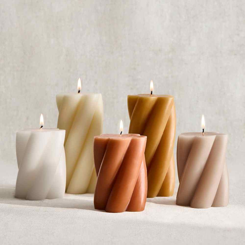 Signature Wax Twist Pillar Candles