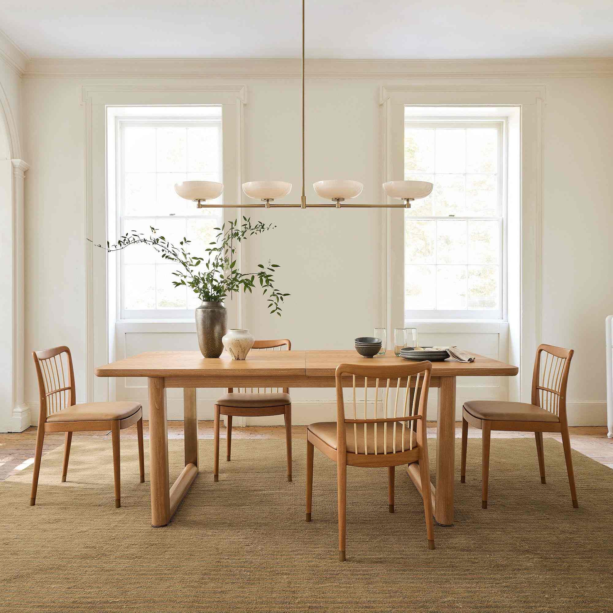 Davies Extendable Wood & Metal Dining Table (78"–98")