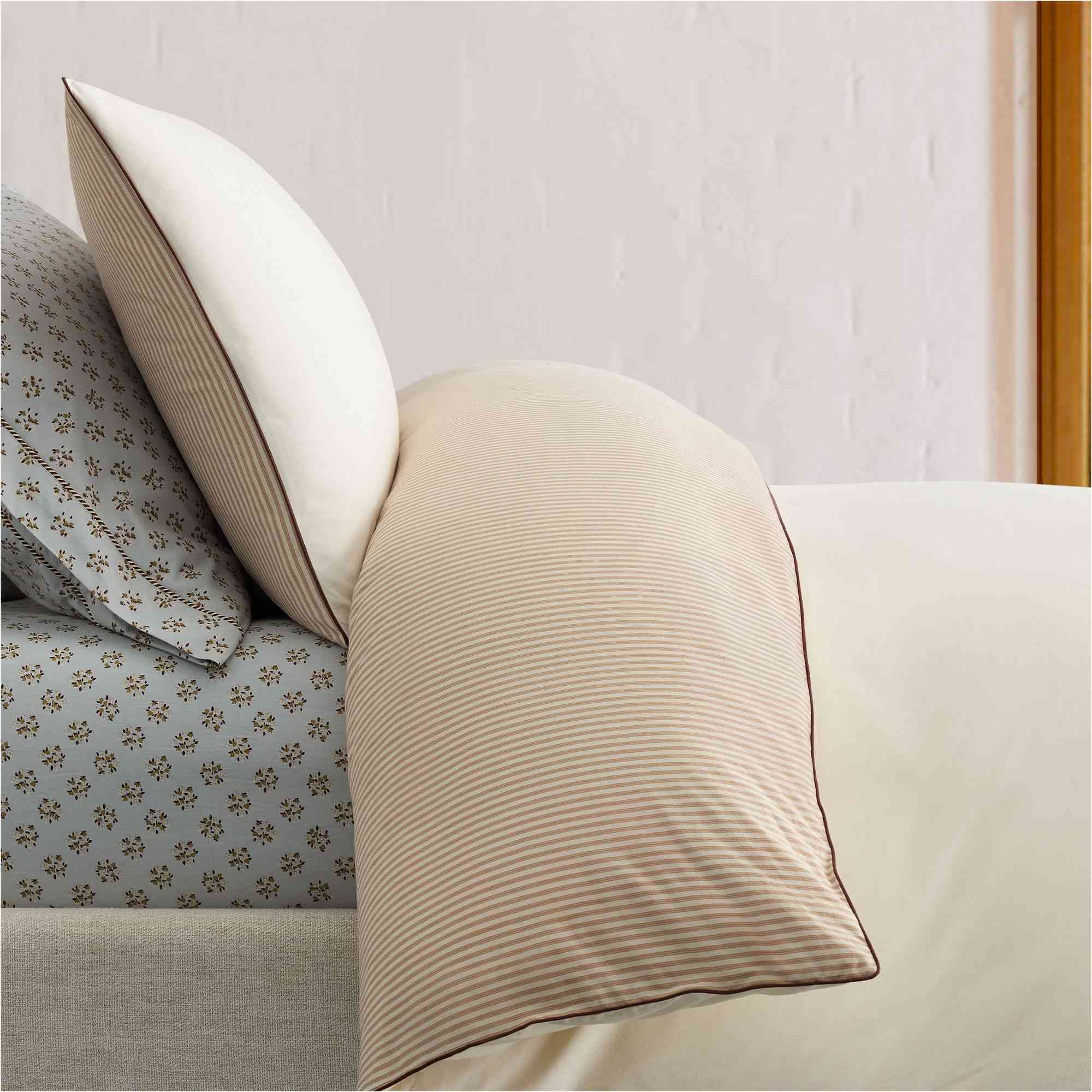west elm | Emma Chamberlain Reversible Solid Stripe Duvet Cover