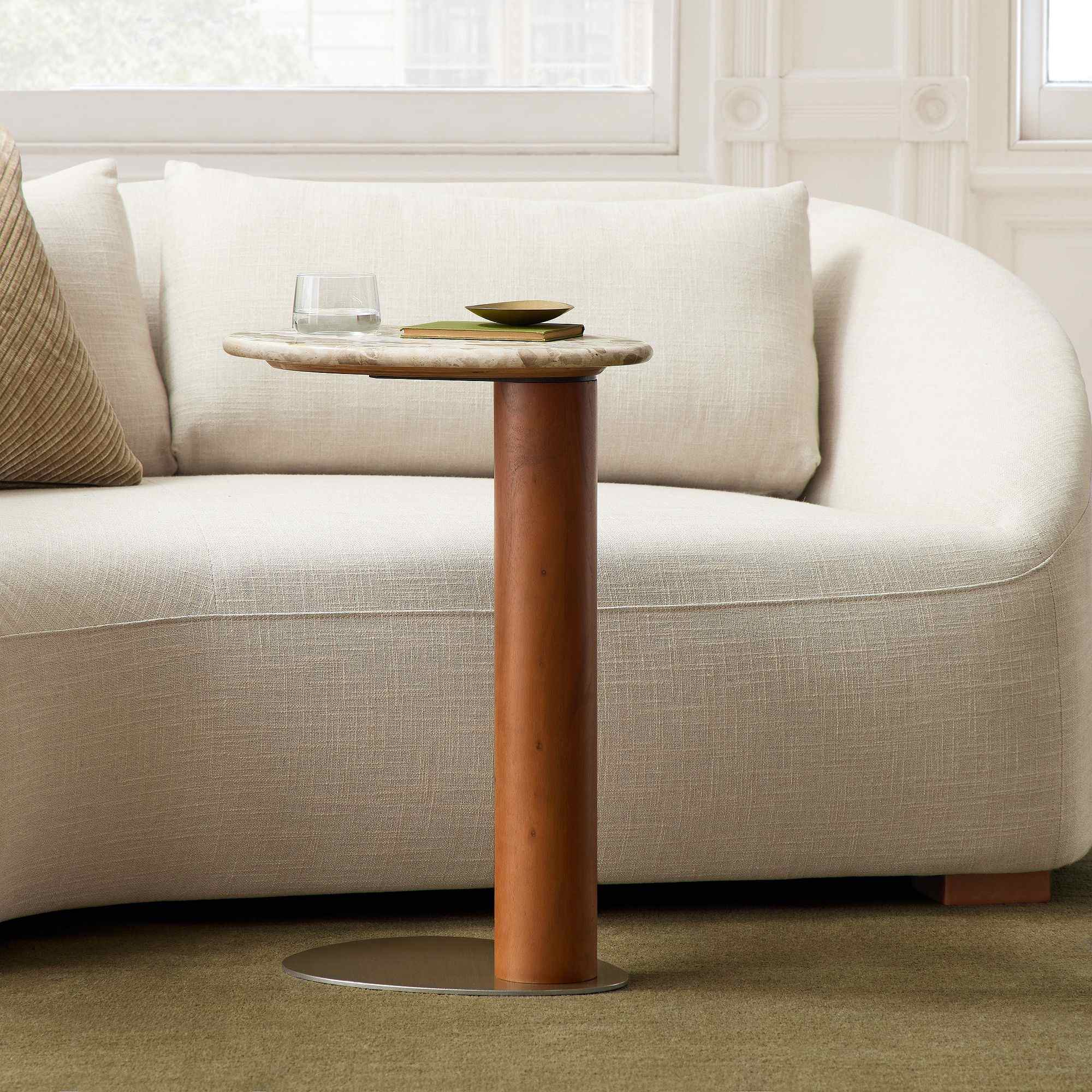 Alora Marble C-Side Table (14")