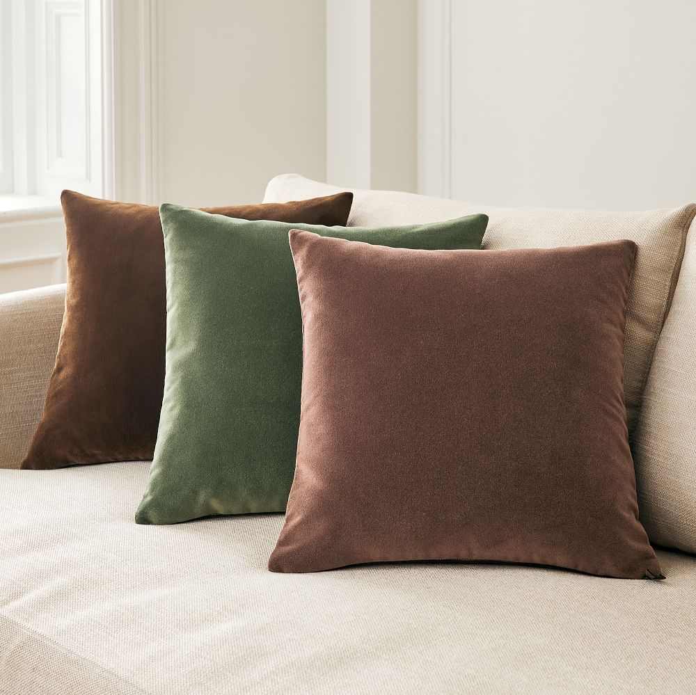 west elm | Solid Faux Mohair Pillow Cover, 20"x 20", Bordeaux