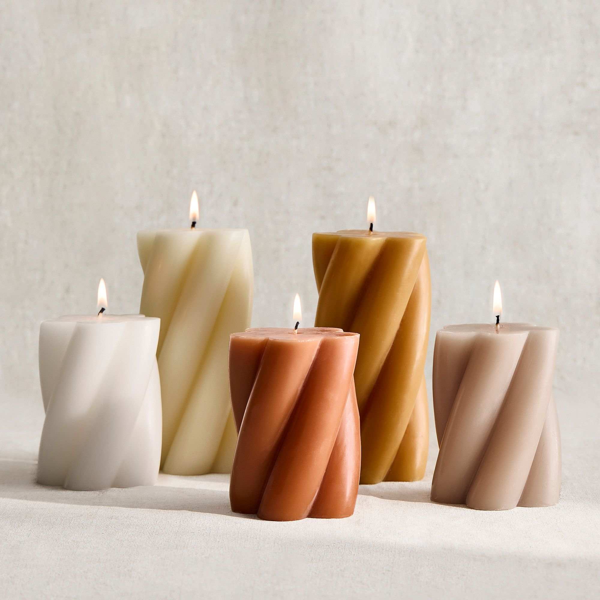 Signature Wax Twist Pillar Candles