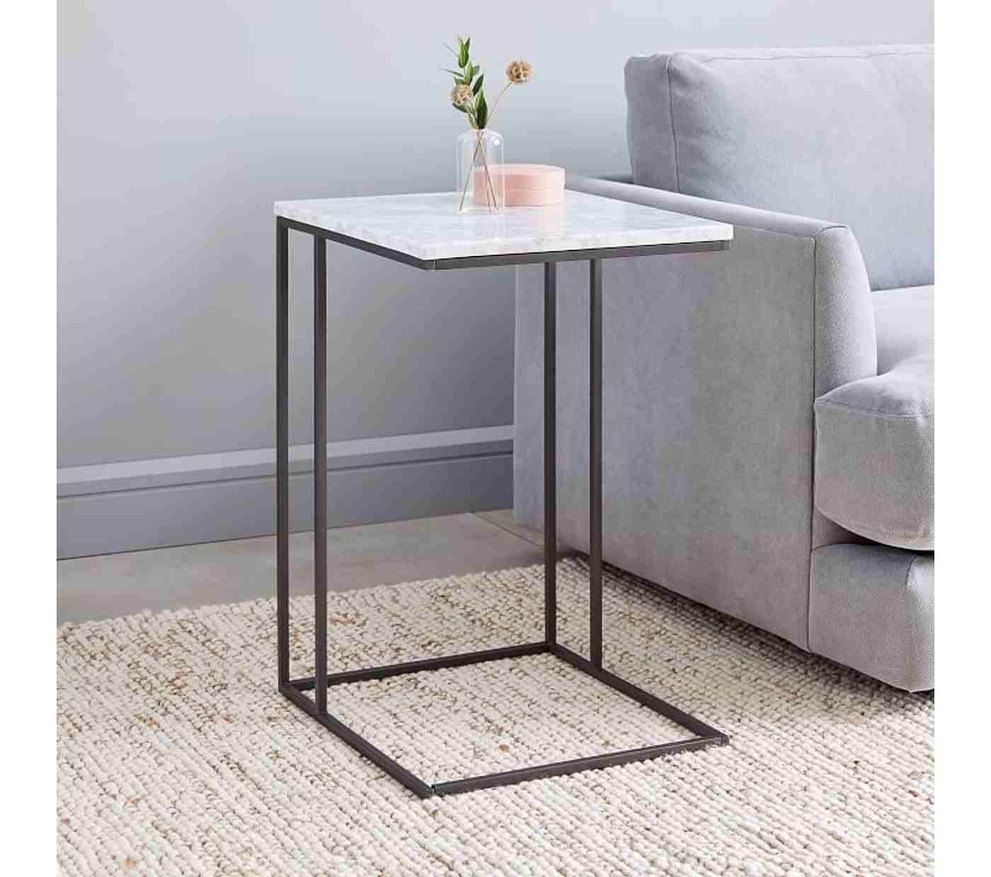 Streamline C-Side Table - Marble