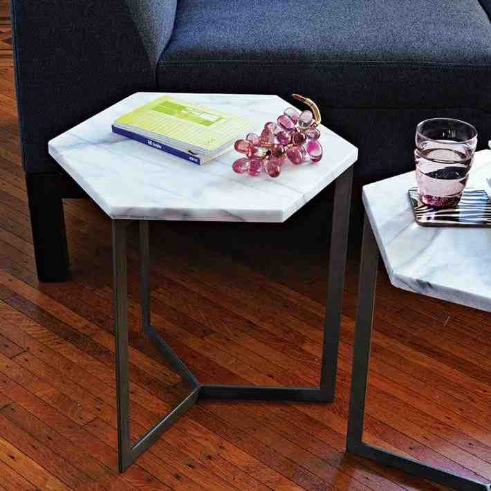Hex Side Table - Steel